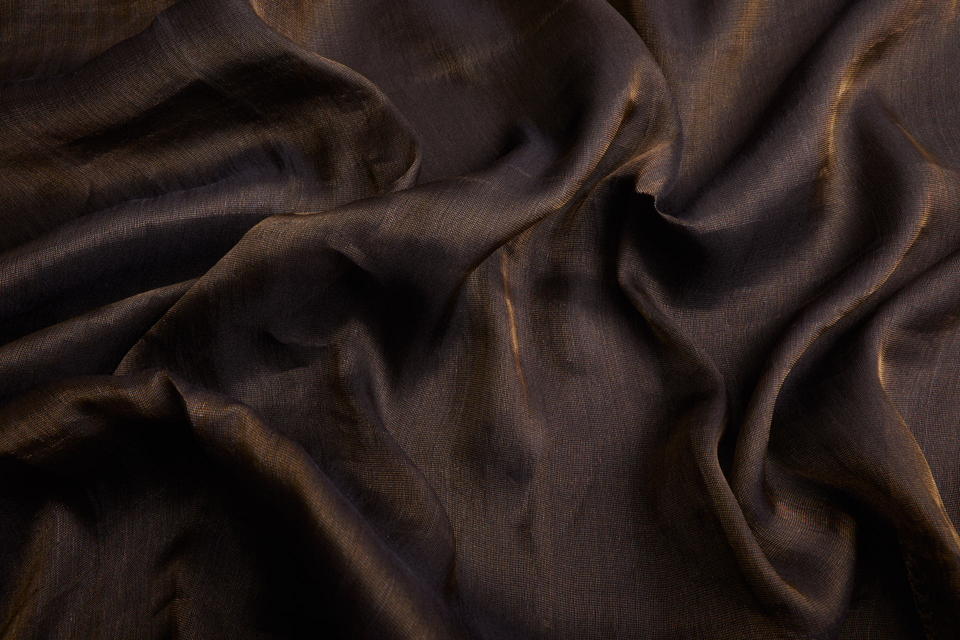 Silk Metallic Chiffon - Black/Gold fabric, image 12 of 12