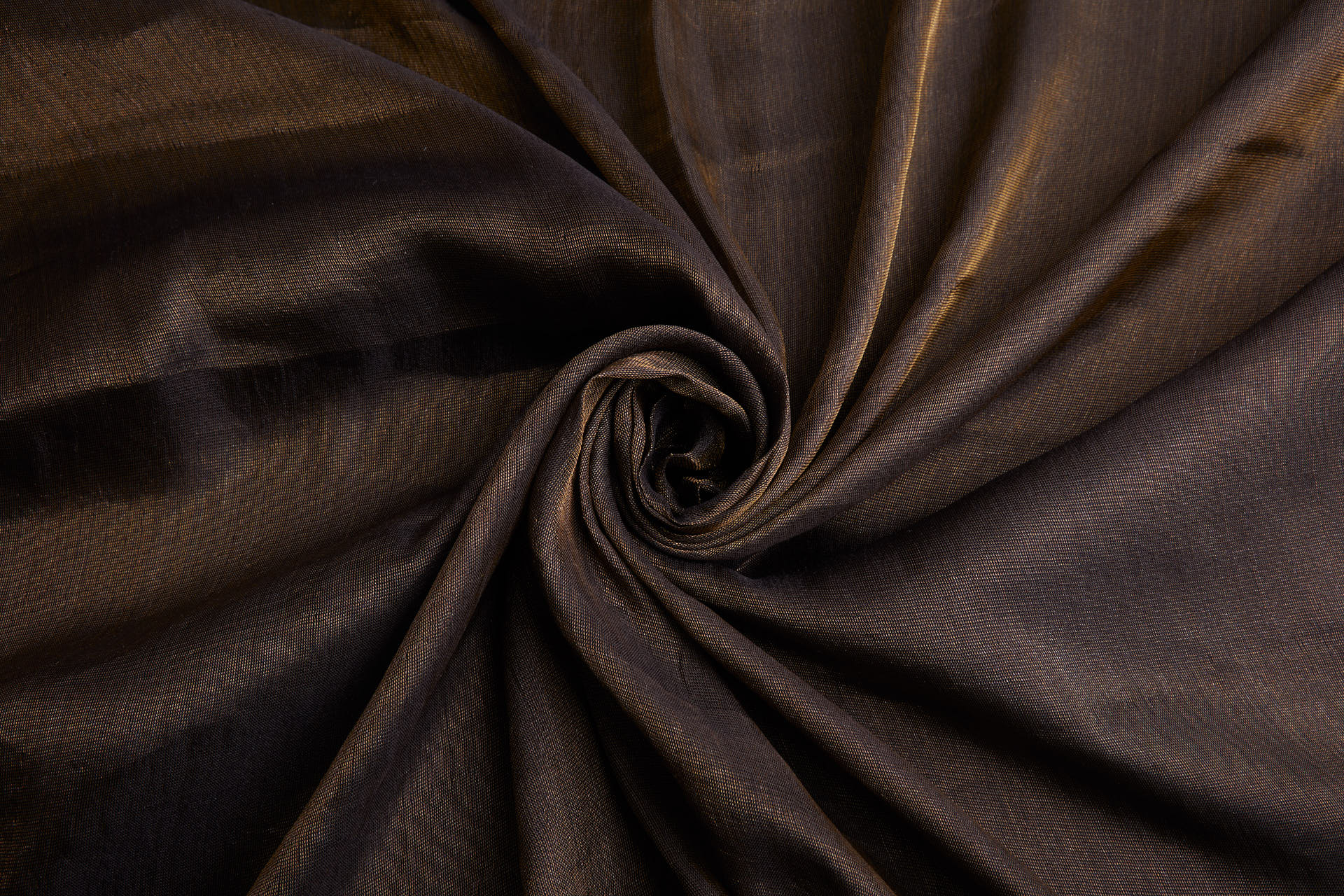Silk Metallic Chiffon - Black/Gold fabric, image 6 of 12