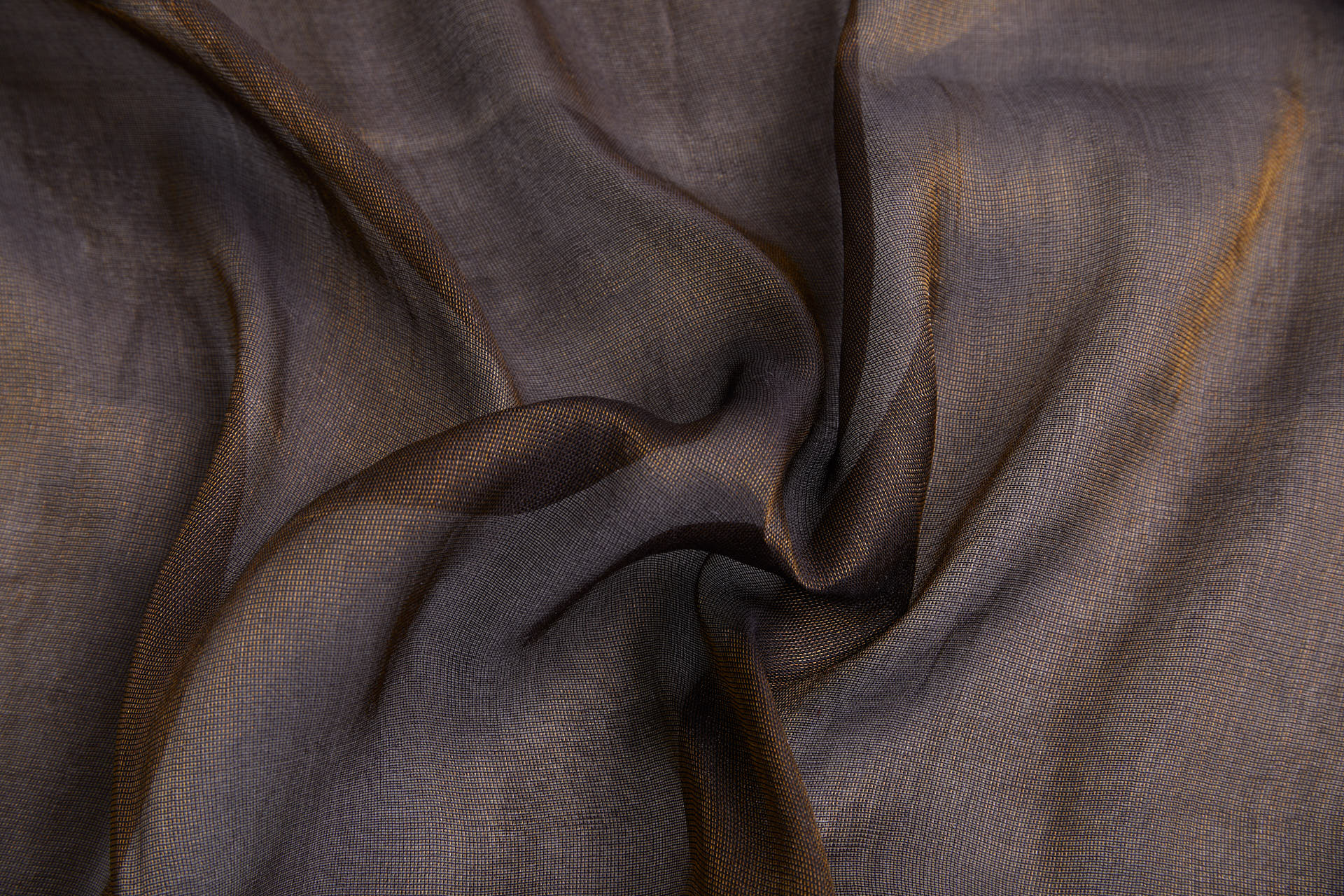 Silk Metallic Chiffon - Black/Gold fabric, image 10 of 12
