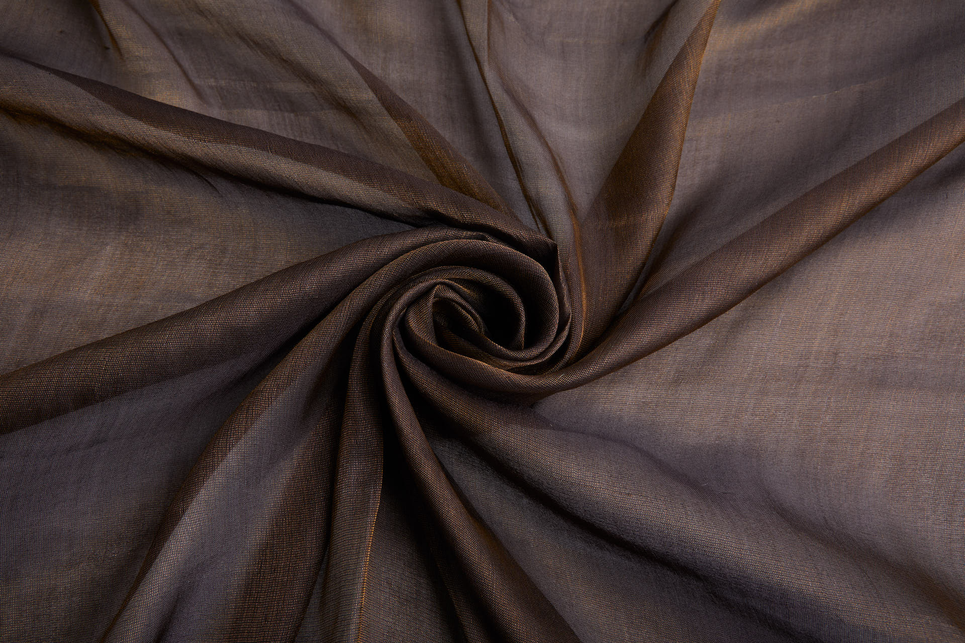 Silk Metallic Chiffon - Black/Gold fabric, image 7 of 12