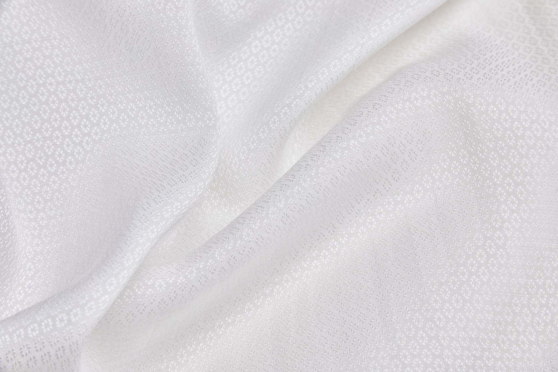 Eucalyptus Fibre Tiny Circle Dobby Weave in Ivory fabric