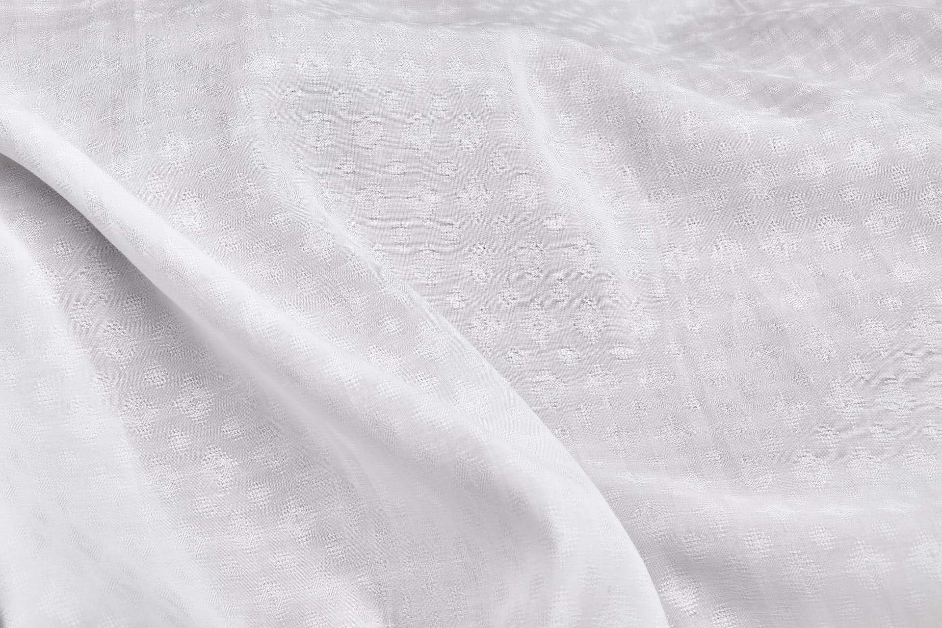 Corn Fibre Dobby Diamond Weave in Ivory fabric, image 2 of 6