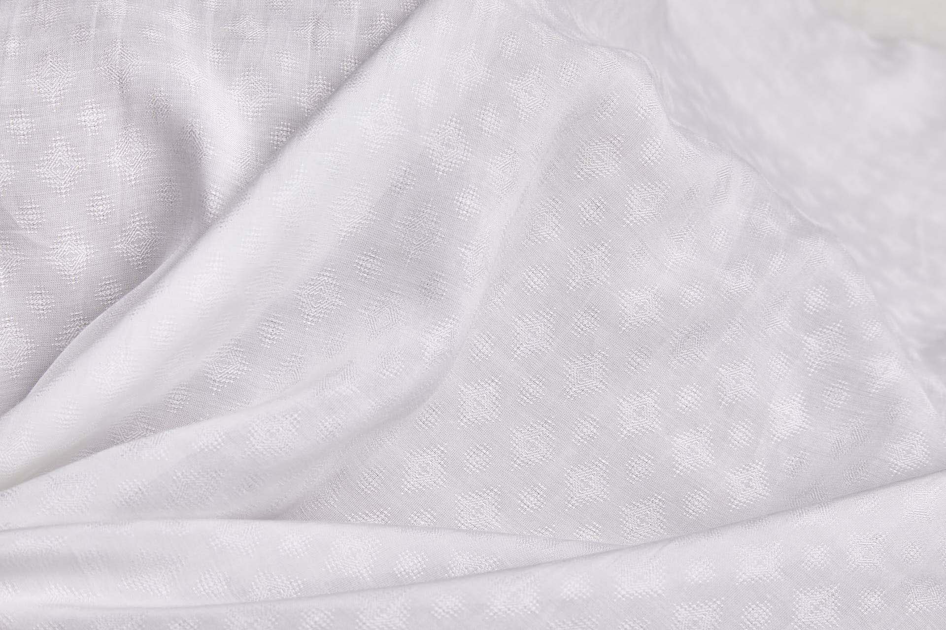 Corn Fibre Dobby Diamond Weave in Ivory fabric, image 4 of 6