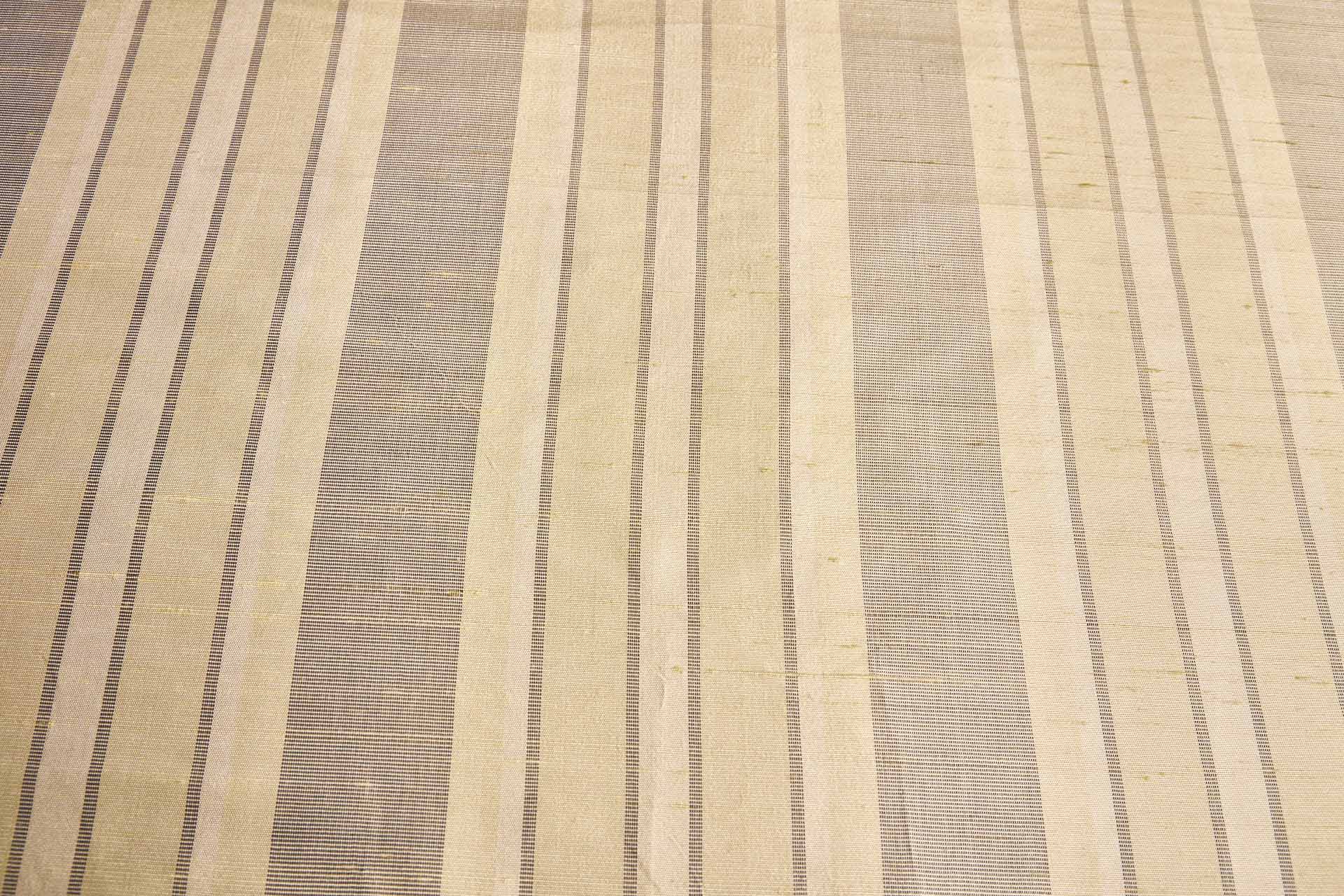 Striped Silk Dupion - Pale Yellow and Navy fabric, image 7 of 7