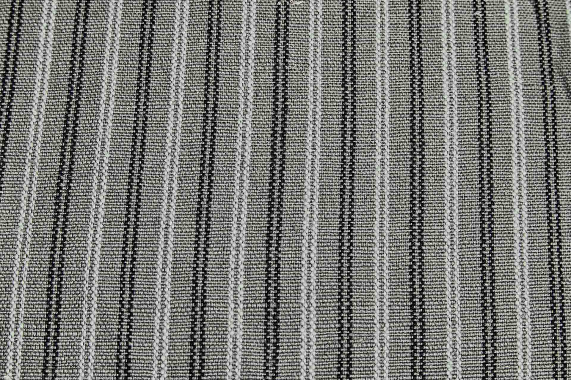 Striped Linen Canvas - Greenish Grey with White and Black fabric, image 6 of 7