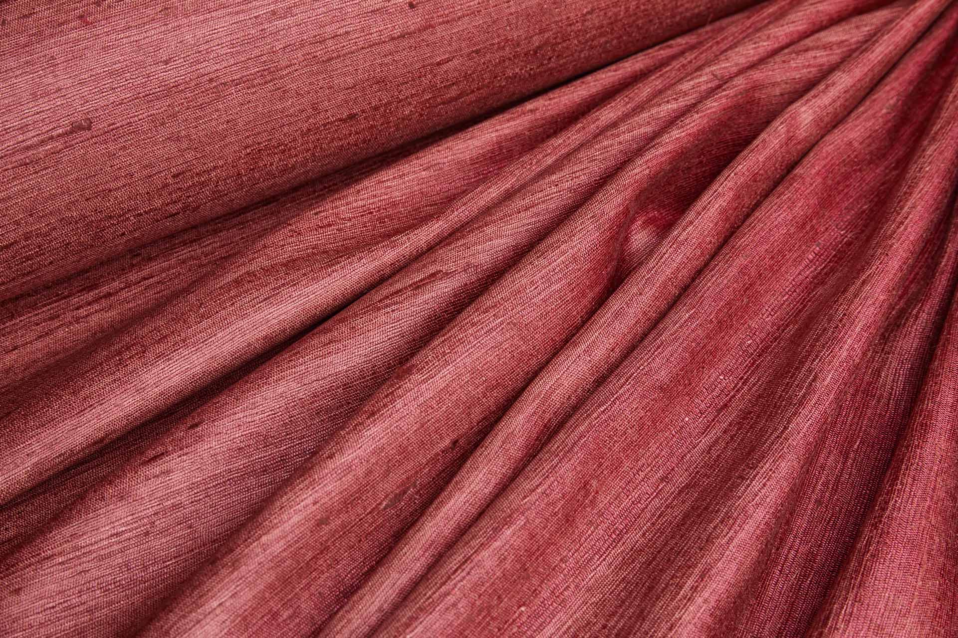 Faded Burgundy Textured Raw Silk Tassar fabric, image 3 of 5