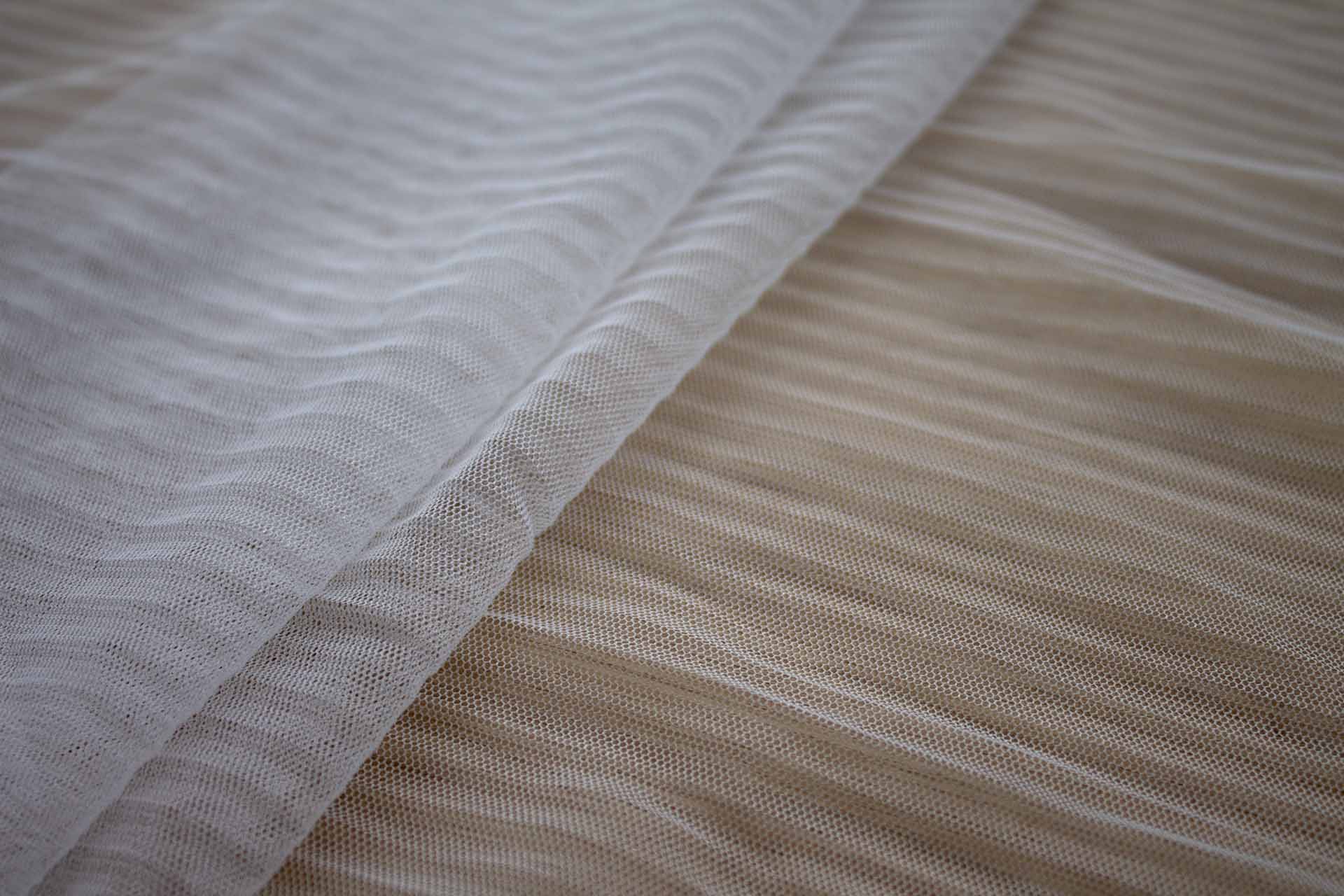 Pleated Soft Nylon Tulle - Ivory fabric, image 5 of 6