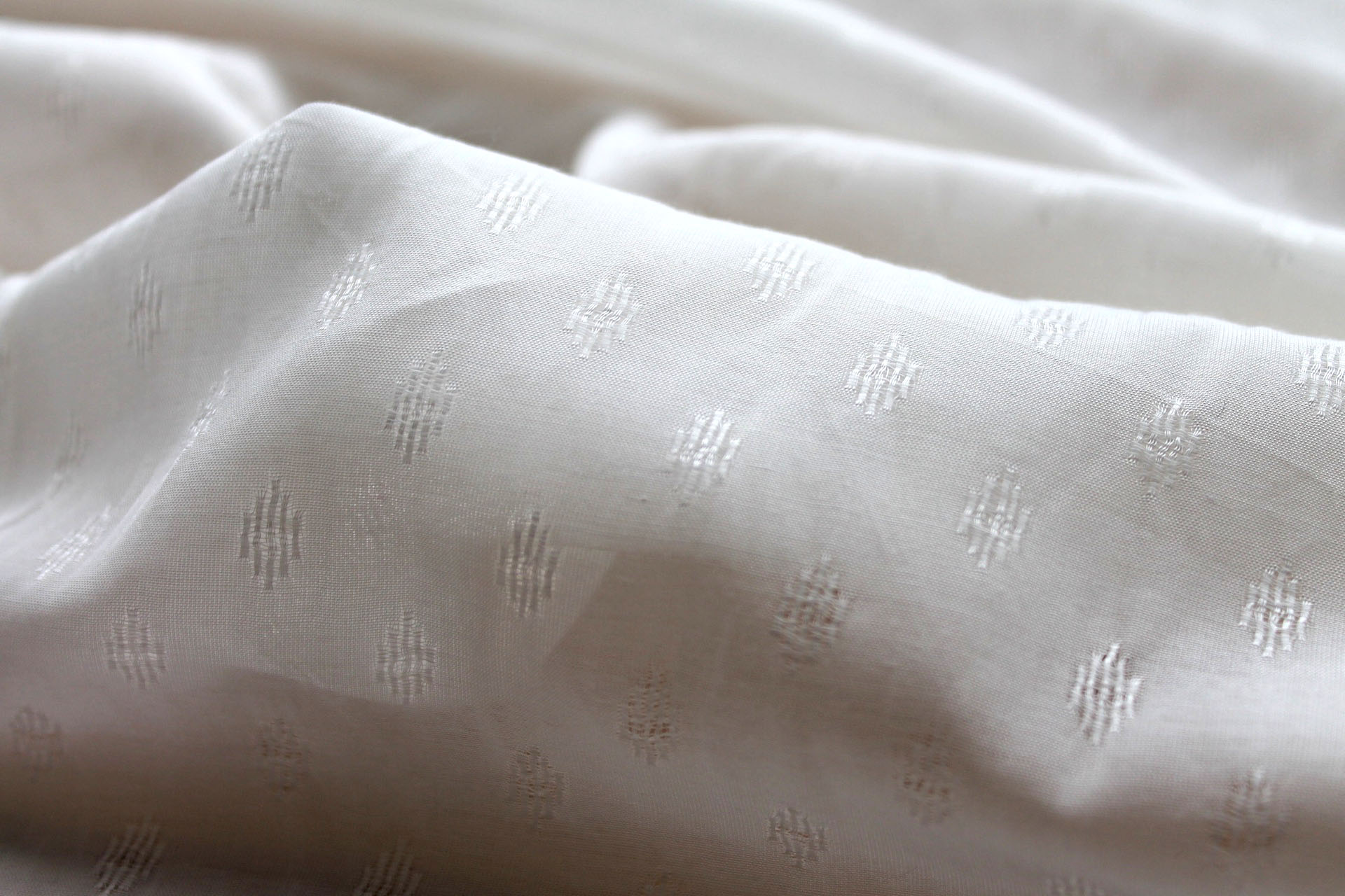 Bamboo Fibre Dobby Weave in Ivory fabric, image 3 of 5