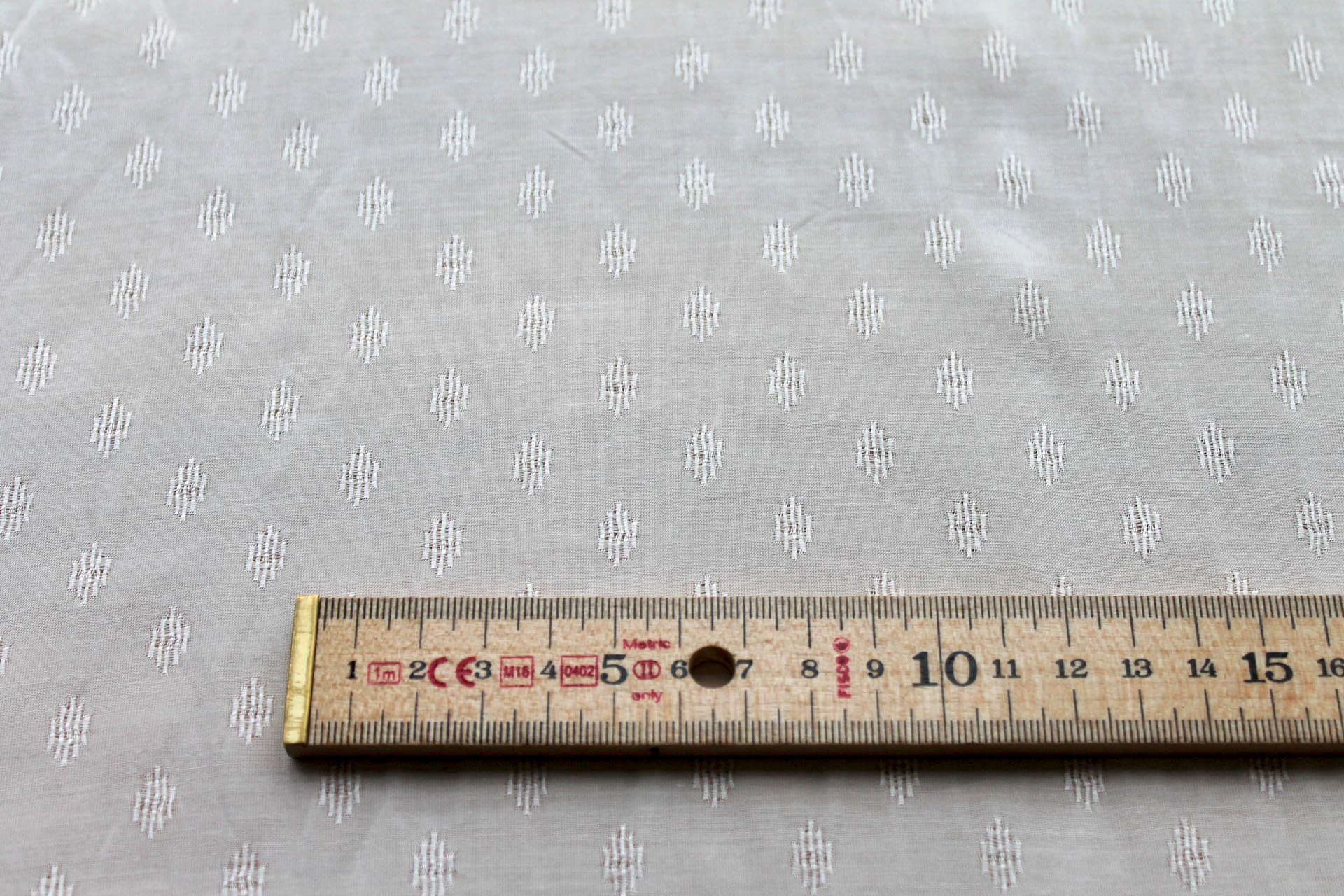 Bamboo Fibre Dobby Weave in Ivory fabric, image 5 of 5