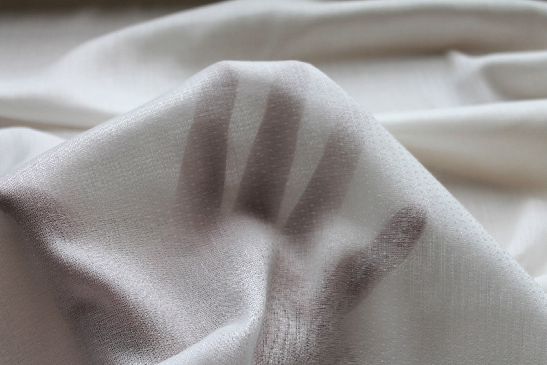 Aloe Vera Fibre Dobby Dot Stripe Weave in Ivory fabric, image 2 of 5