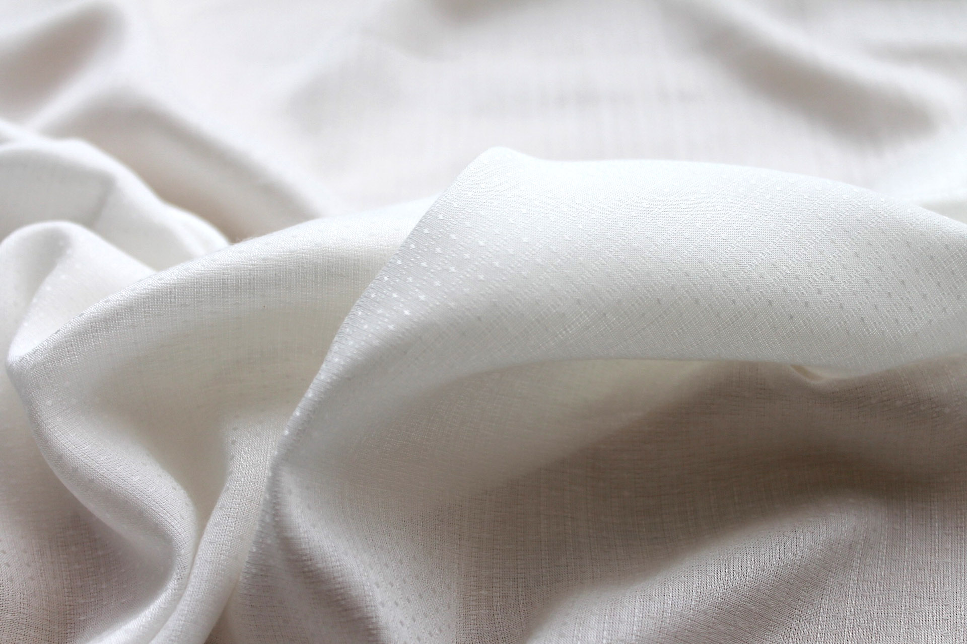 Aloe Vera Fibre Dobby Dot Stripe Weave in Ivory fabric, image 4 of 5