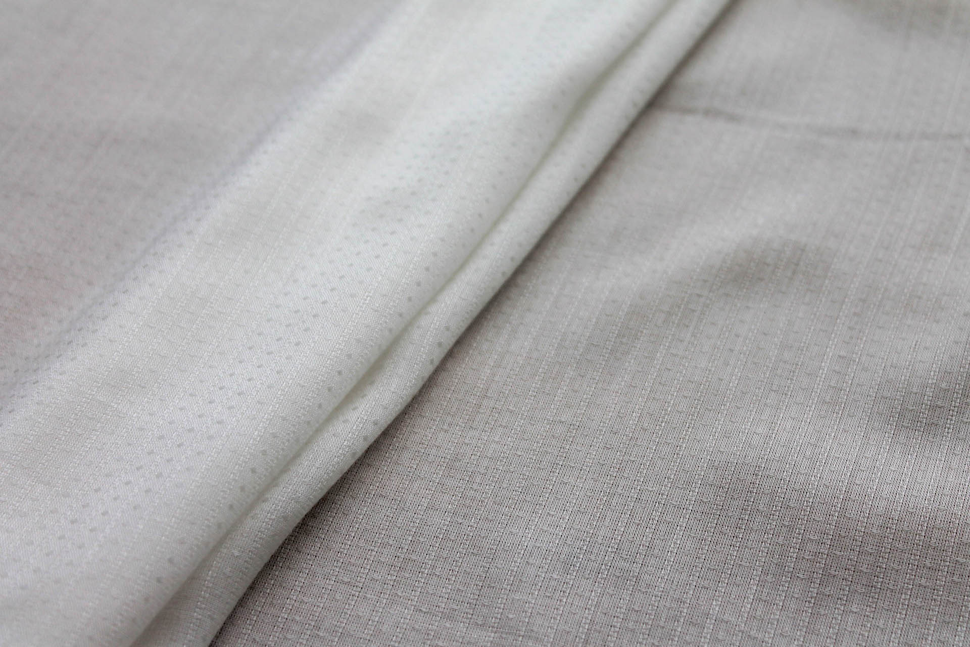 Aloe Vera Fibre Dobby Dot Stripe Weave in Ivory fabric, image 5 of 5