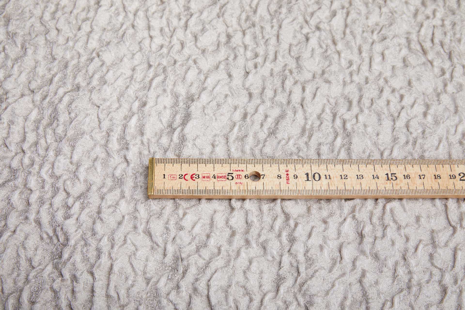 Viscose and Silk Scrunched Effect Jacquard - Oatmeal and Off White fabric, image 8 of 9