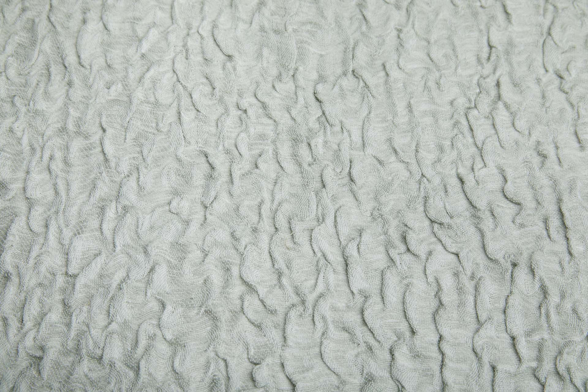 Cotton and Linen Scrunched Effect Jacquard - Blueish Grey & Oatmeal fabric, image 11 of 11