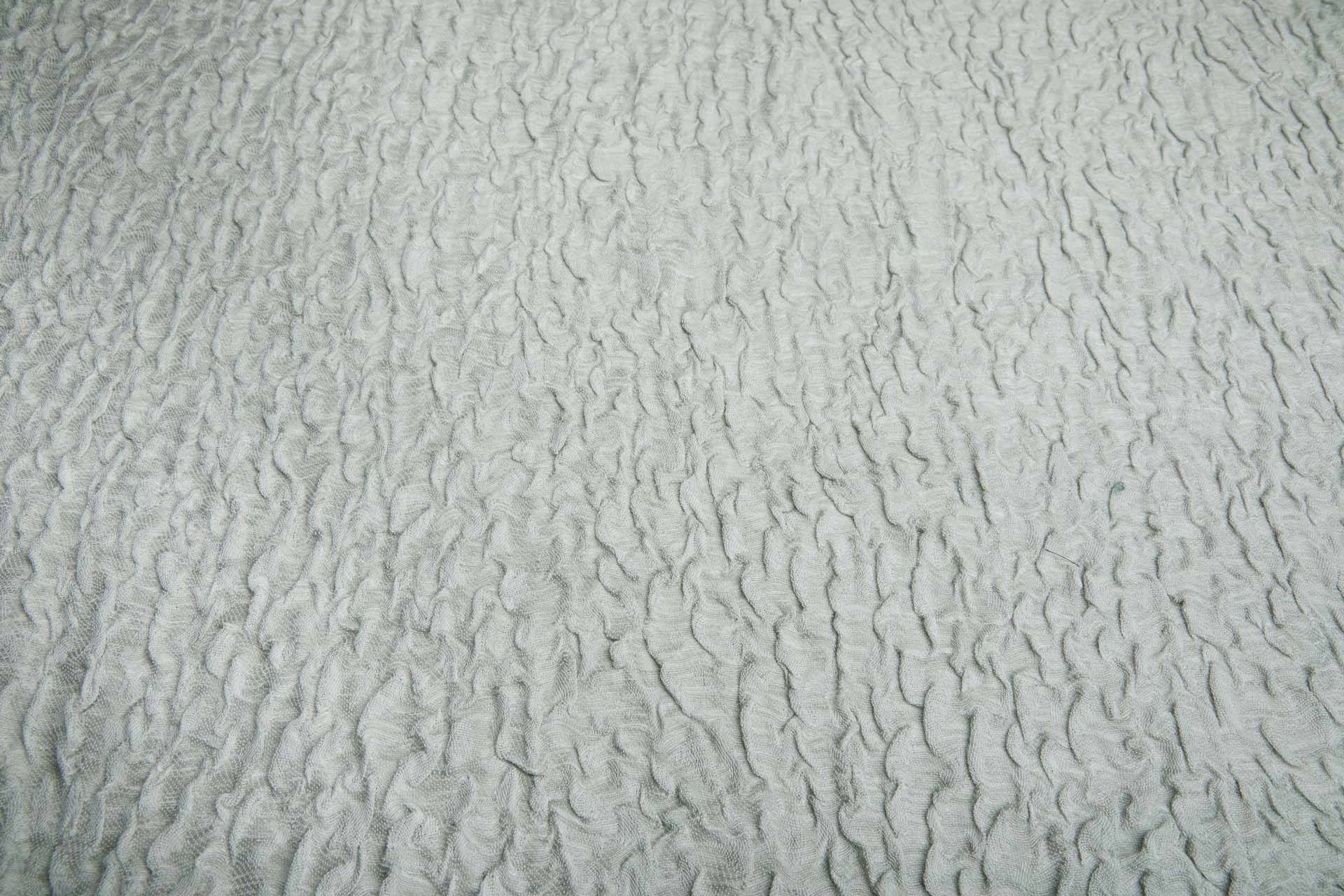 Cotton and Linen Scrunched Effect Jacquard - Blueish Grey & Oatmeal fabric, image 3 of 11