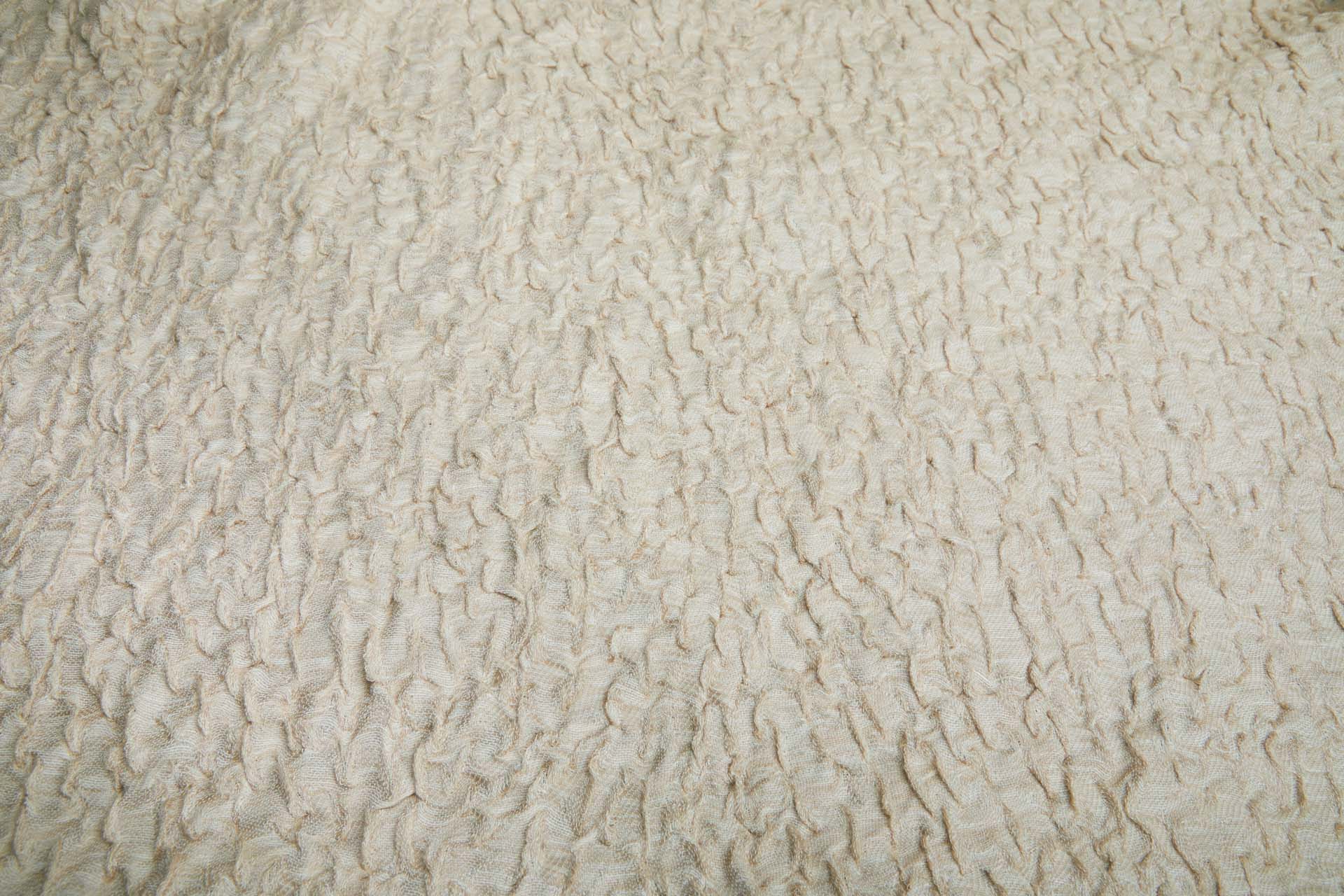 Cotton and Linen Scrunched Effect Jacquard - Blueish Grey & Oatmeal fabric, image 6 of 11