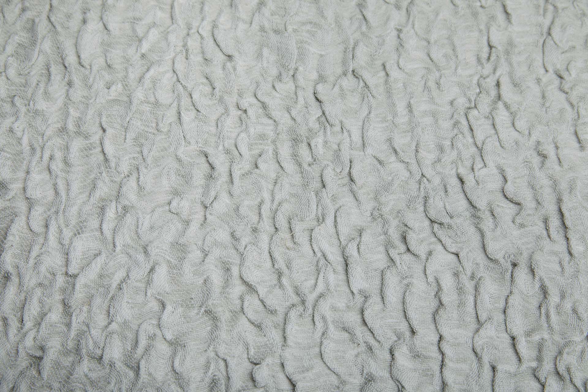 Cotton and Linen Scrunched Effect Jacquard - Blueish Grey & Oatmeal fabric, image 8 of 11