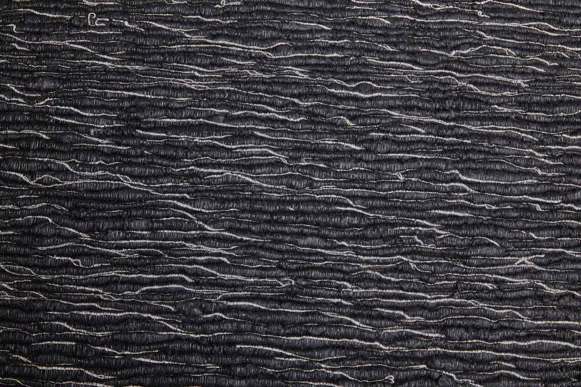 Chunky "Treebark" Silk Weave - Marbled Black & White fabric, image 8 of 8