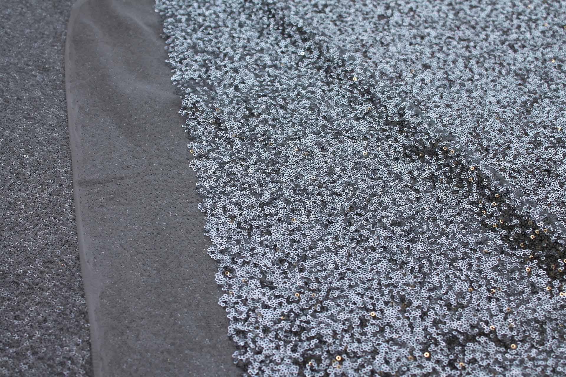 Silver Micro Sequin on Tulle fabric, image 6 of 6