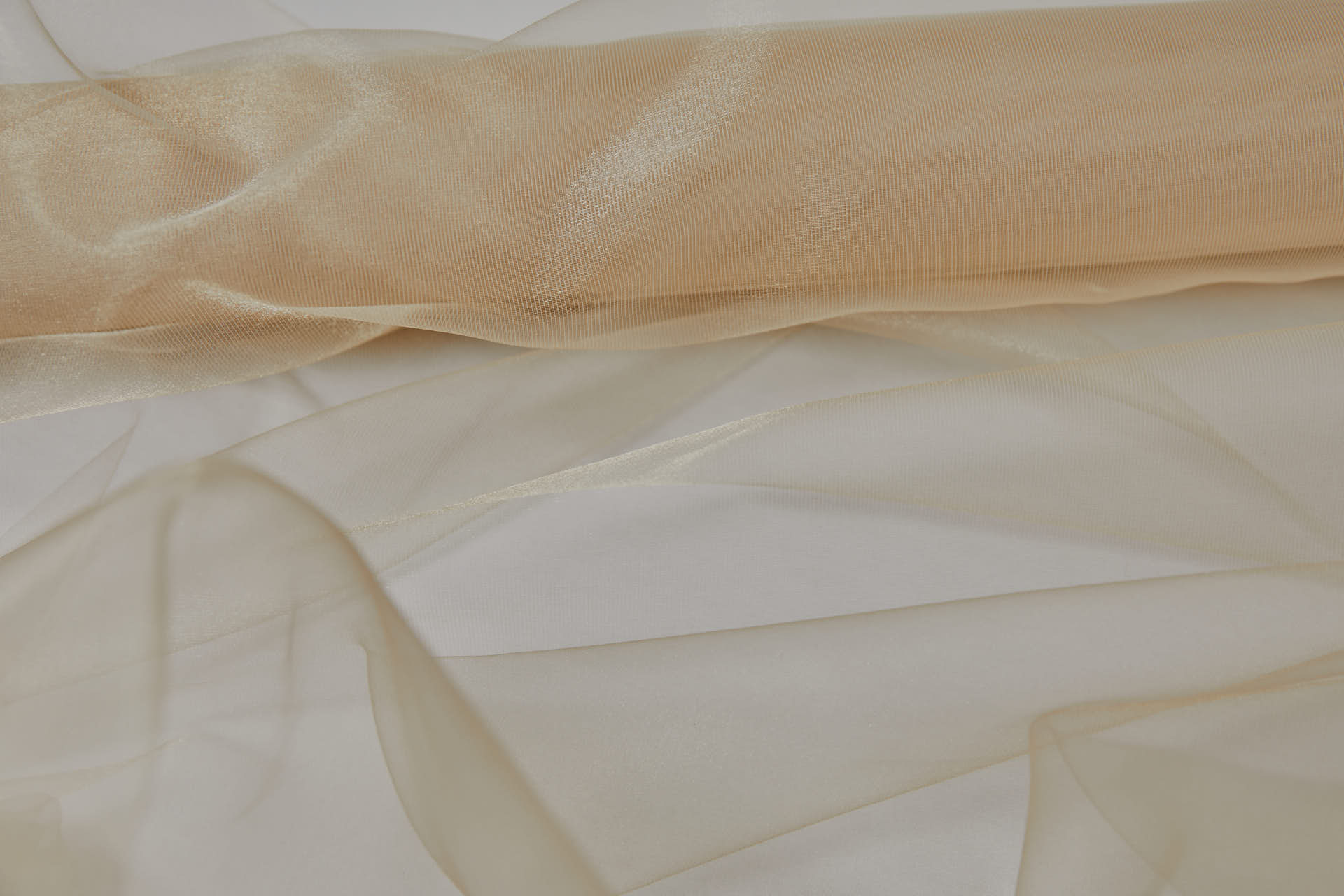 Sheer Nude Organza With Delicate Shimmer fabric, image 5 of 7