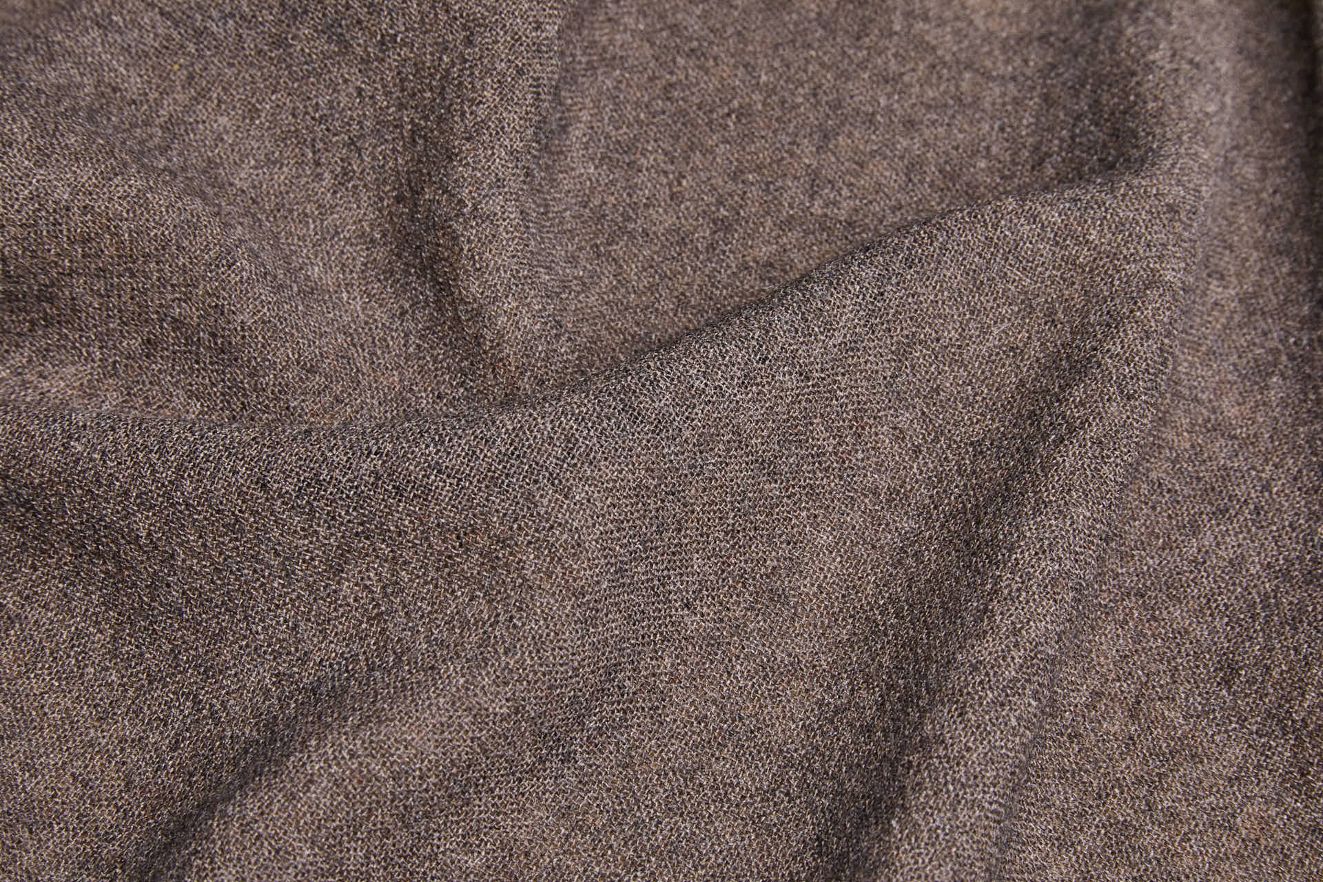 Wool Crepe Muslin - Marl Brown fabric