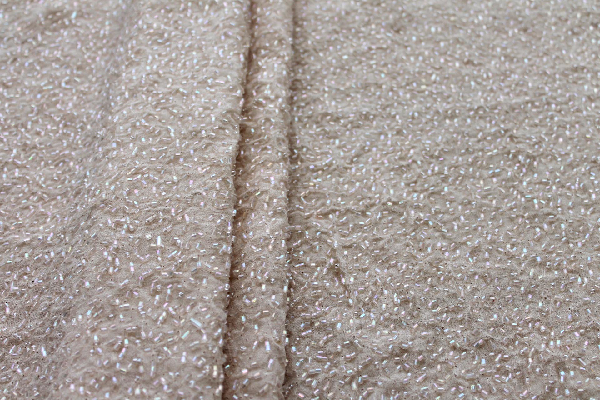 Beaded Silk Chiffon - New Blush fabric, image 7 of 7