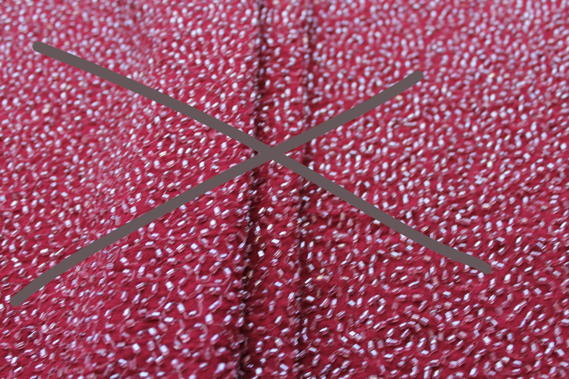 Beaded Silk Chiffon - New Burgundy fabric, image 7 of 7