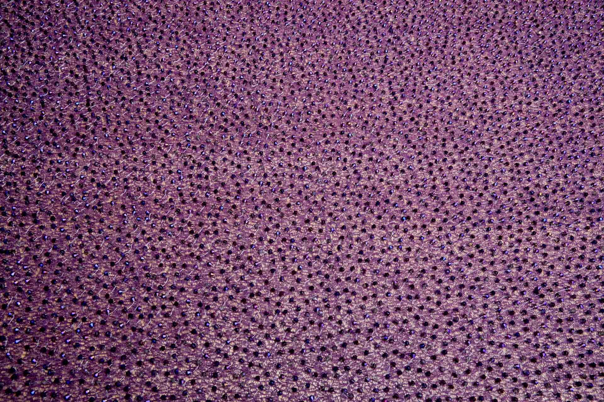 Faceted Crystal Beads on Mesh - Purple fabric, image 2 of 6