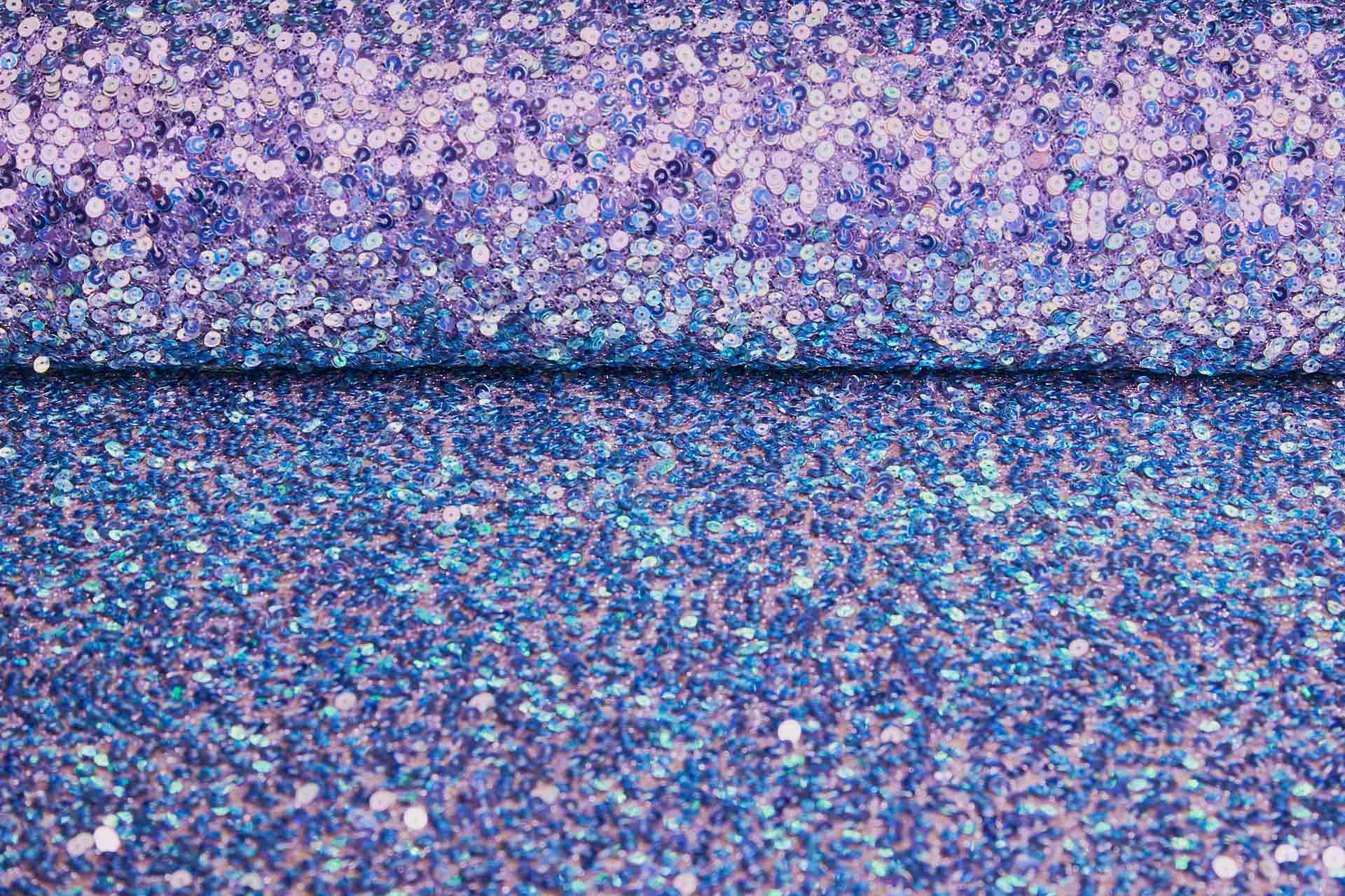 Iridescent Purple / Green Mermaid Holo Sequin on Purple Mesh fabric, image 5 of 10