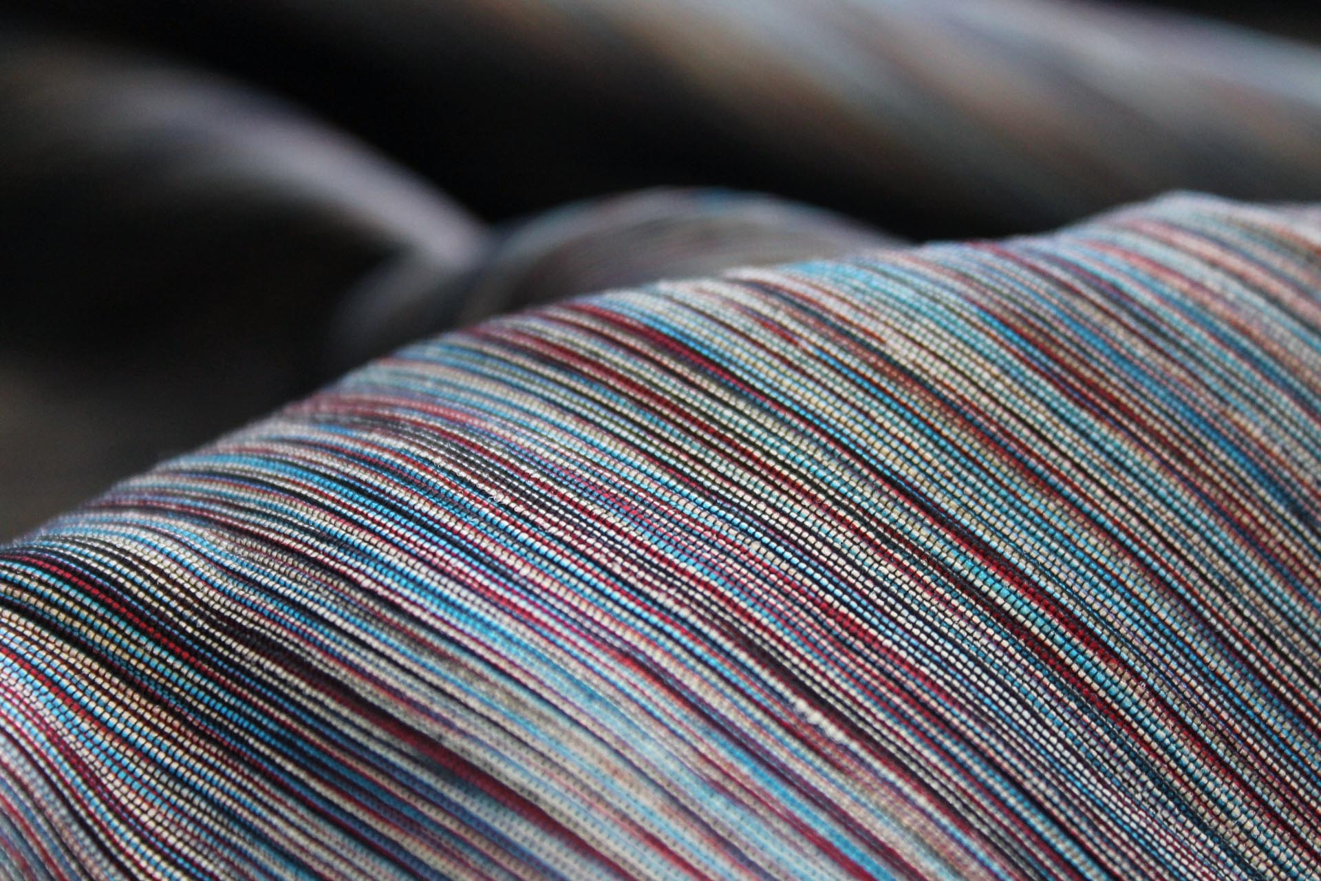 Multi Colour Marl Fabric - Teal, Burgundy, Greige, image 5 of 7