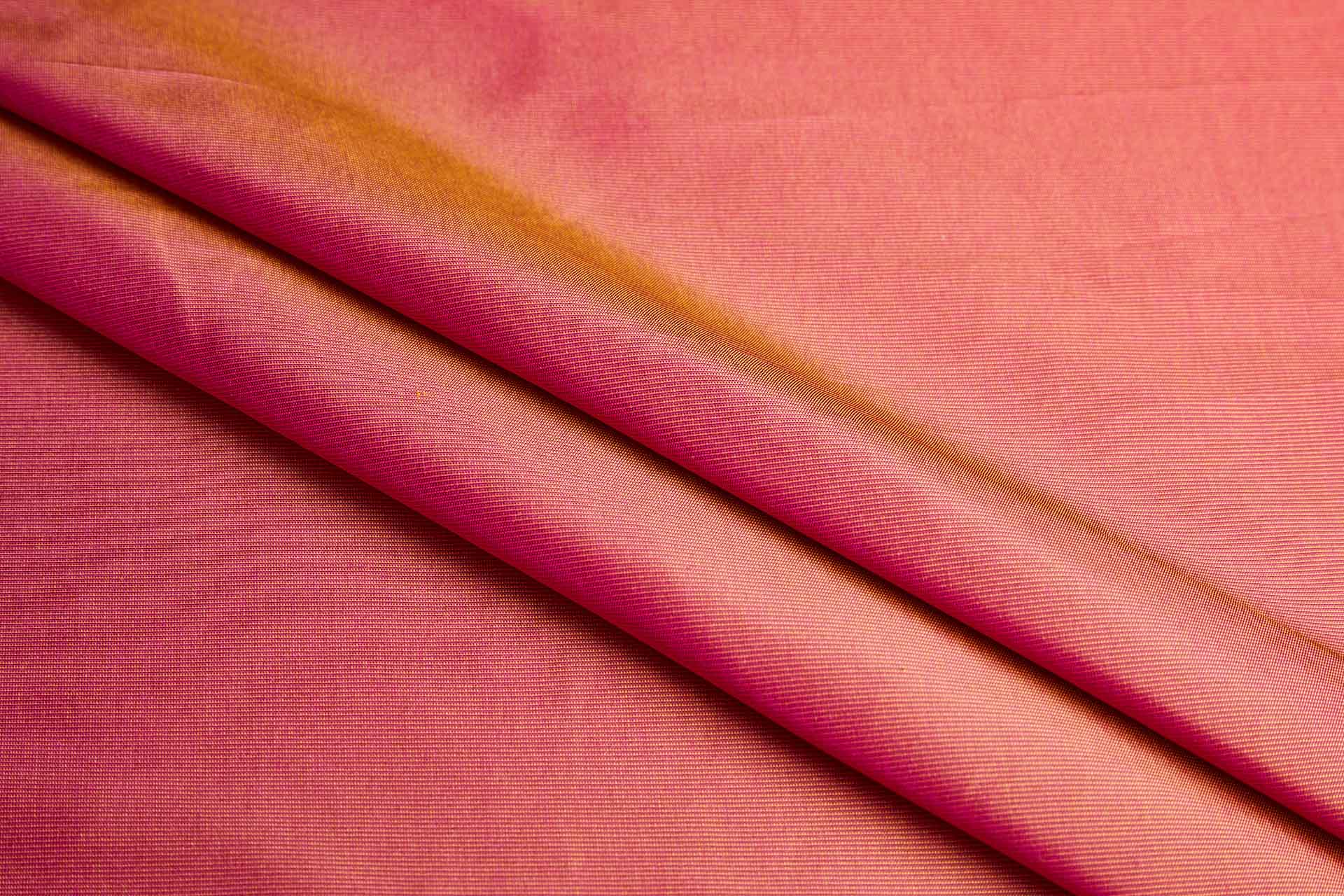 Heavy Weight Silk Taffeta - 3-Tone - Caramel, Yellow and Fuchsia fabric, image 2 of 8