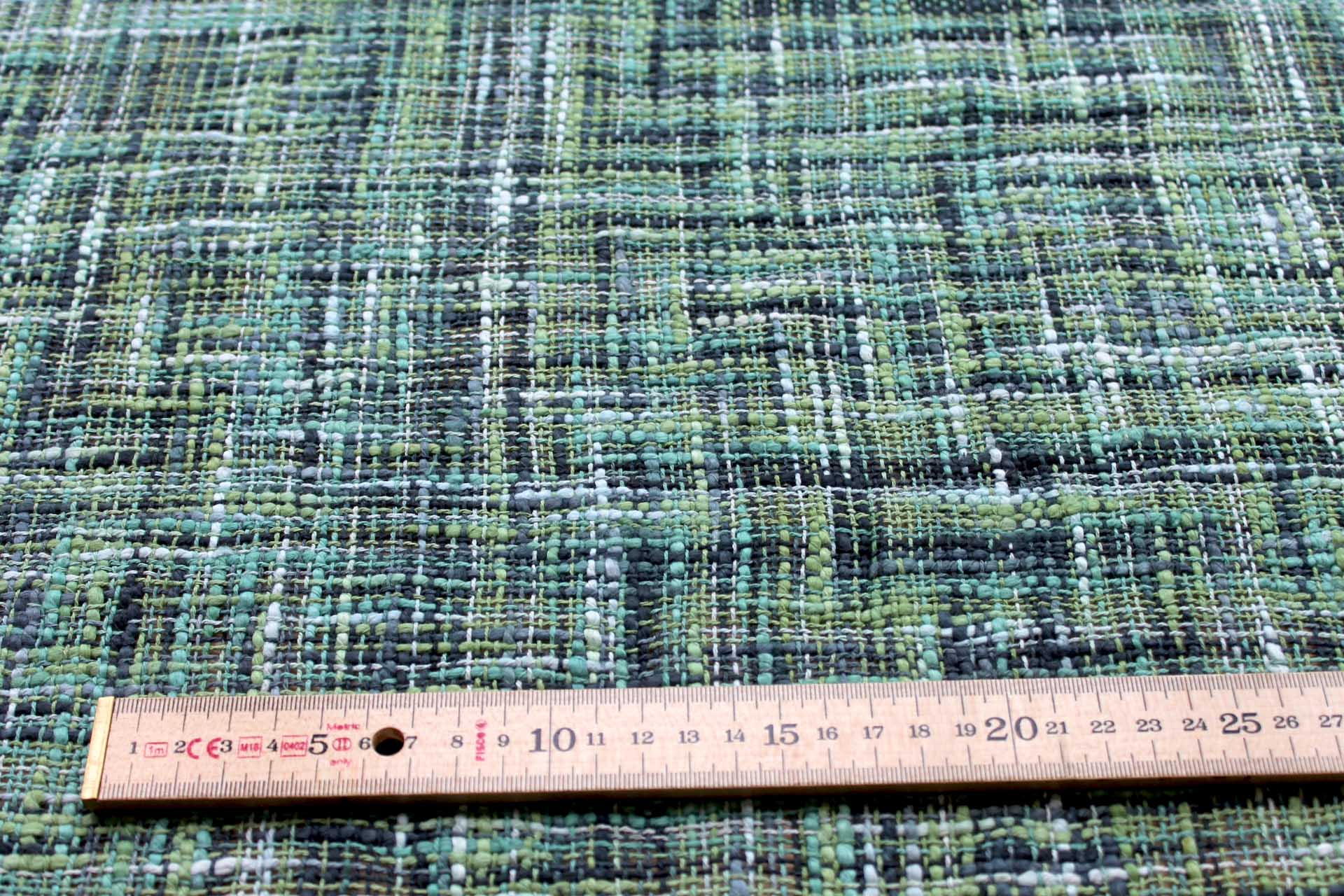 Chunky Weave Cotton Matka - Forest Greens fabric, image 6 of 6