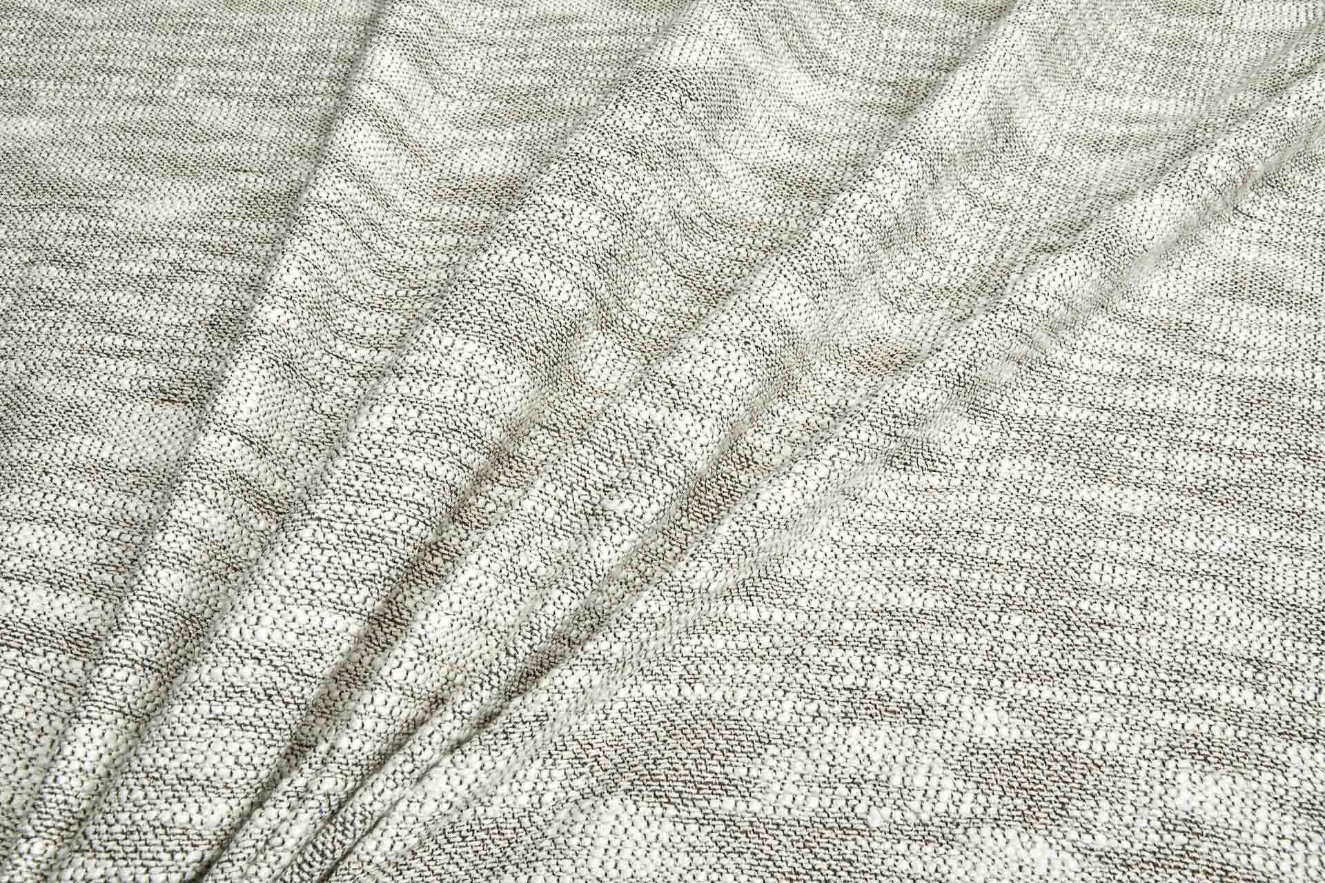 Slub Texture Weave - Ecru & Black fabric, image 4 of 7