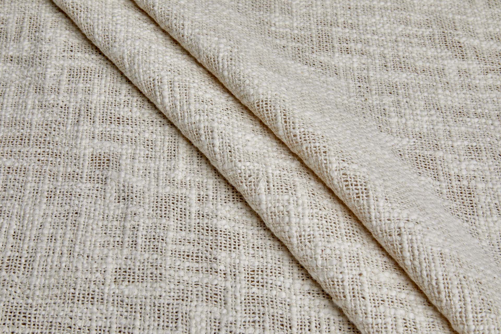 Textured Loose Weave Slub Cotton - Ecru fabric