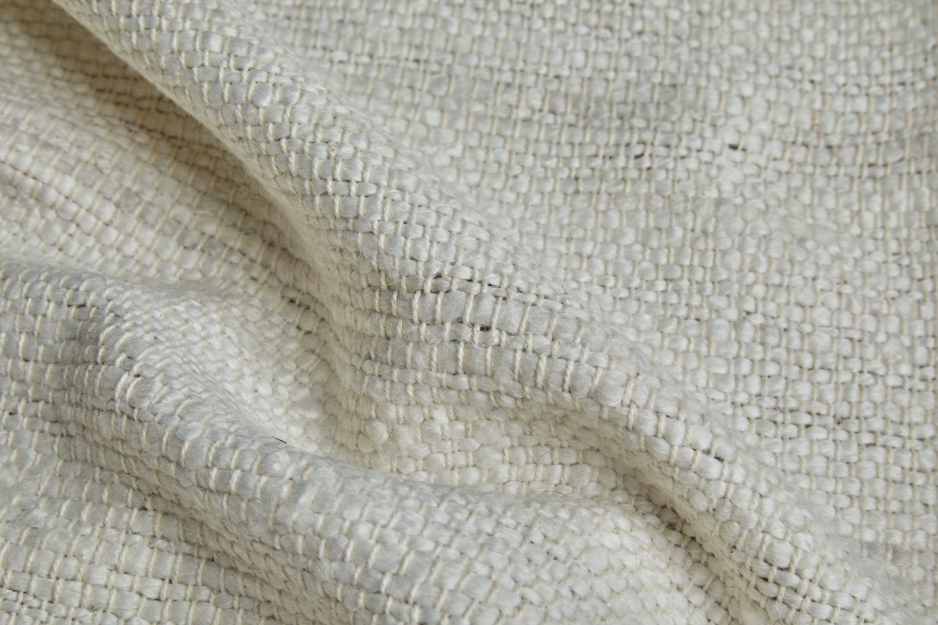 Cotton and Acrylic Chunky Weave - Ecru fabric, image 4 of 8