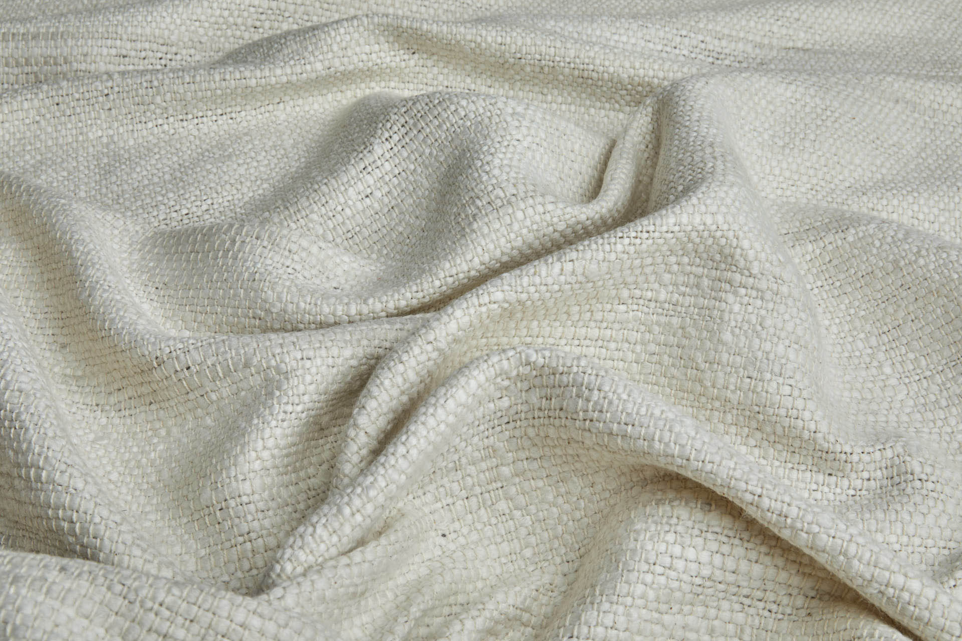 Cotton and Acrylic Chunky Weave - Ecru fabric, image 5 of 8