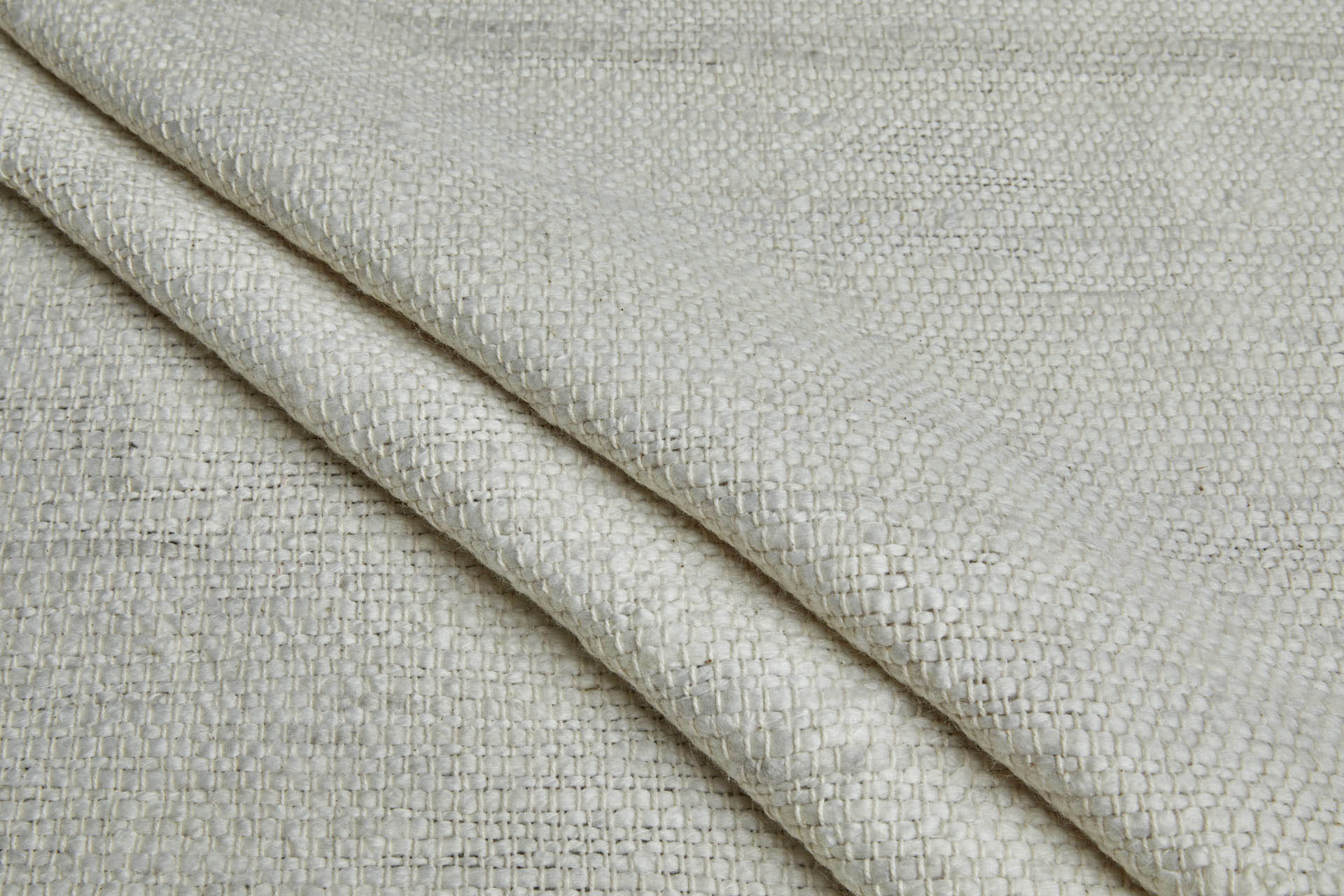 Cotton and Acrylic Chunky Weave - Ecru fabric