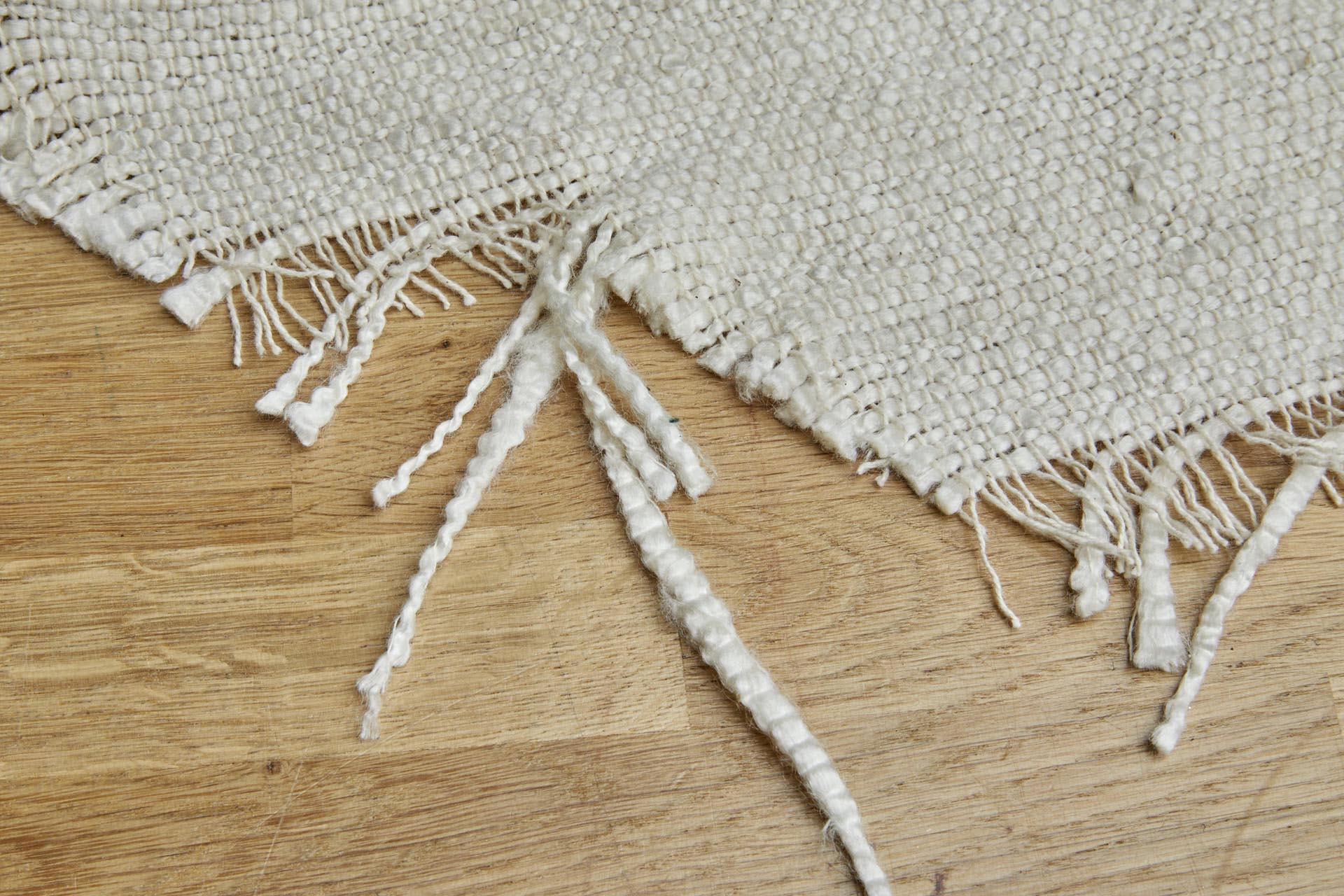 Cotton and Acrylic Chunky Weave - Ecru fabric, image 7 of 8