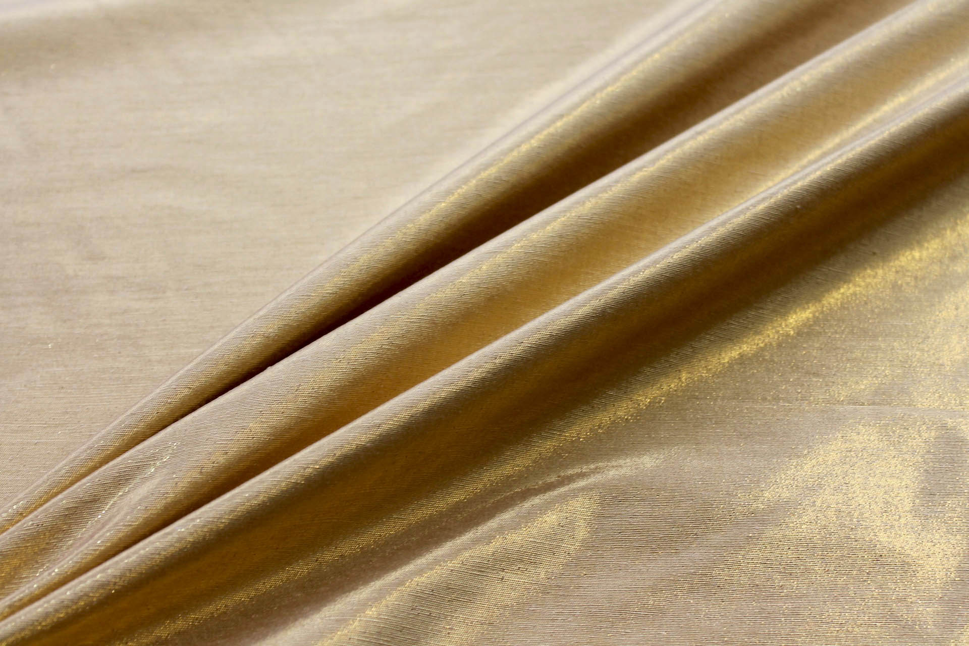 Metallic Silk Noil - New Straw Gold shot Bright Gold fabric, image 6 of 6