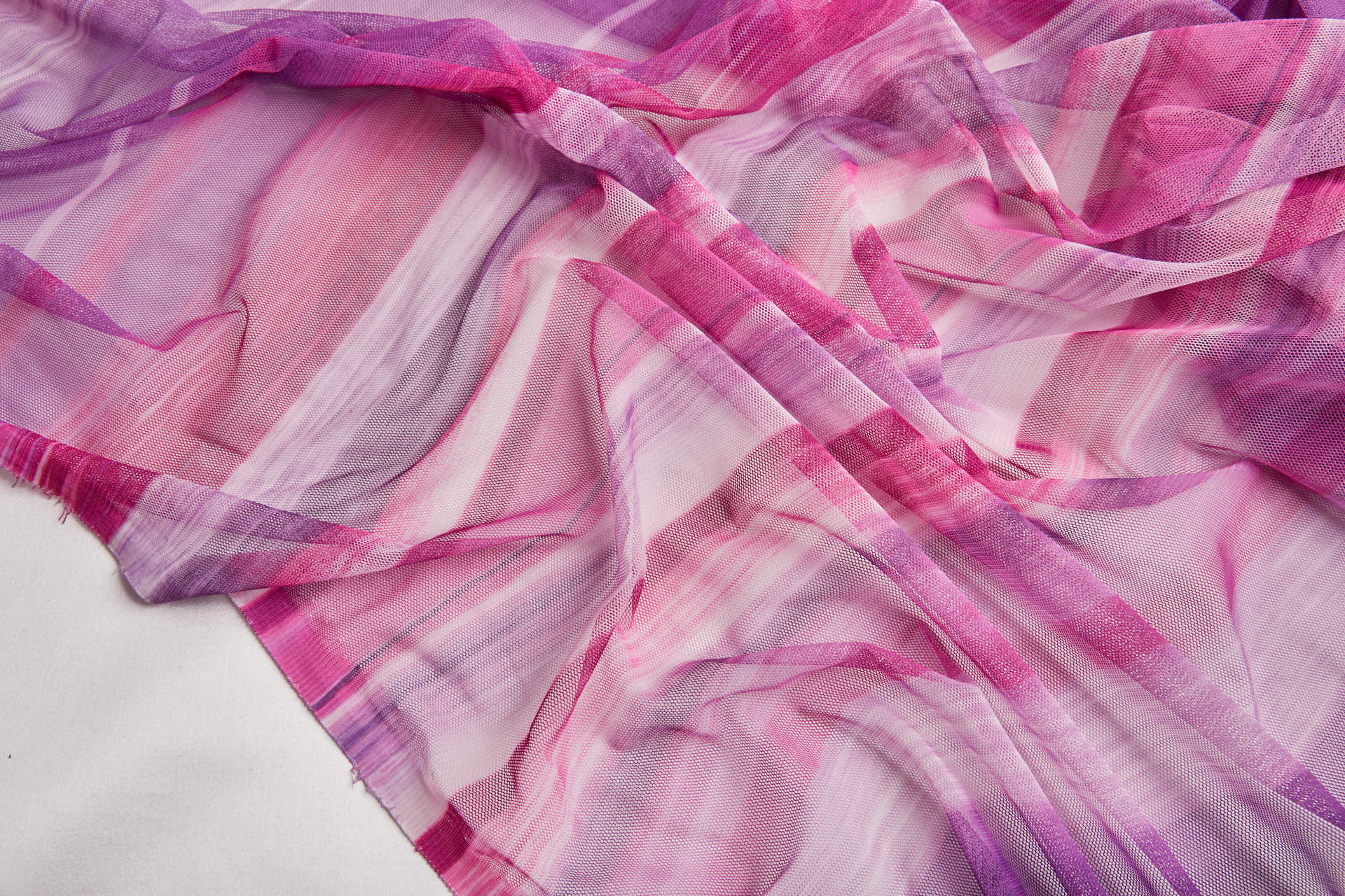 Stretch Tulle - Sunset Mesh - Purple fabric, image 5 of 14