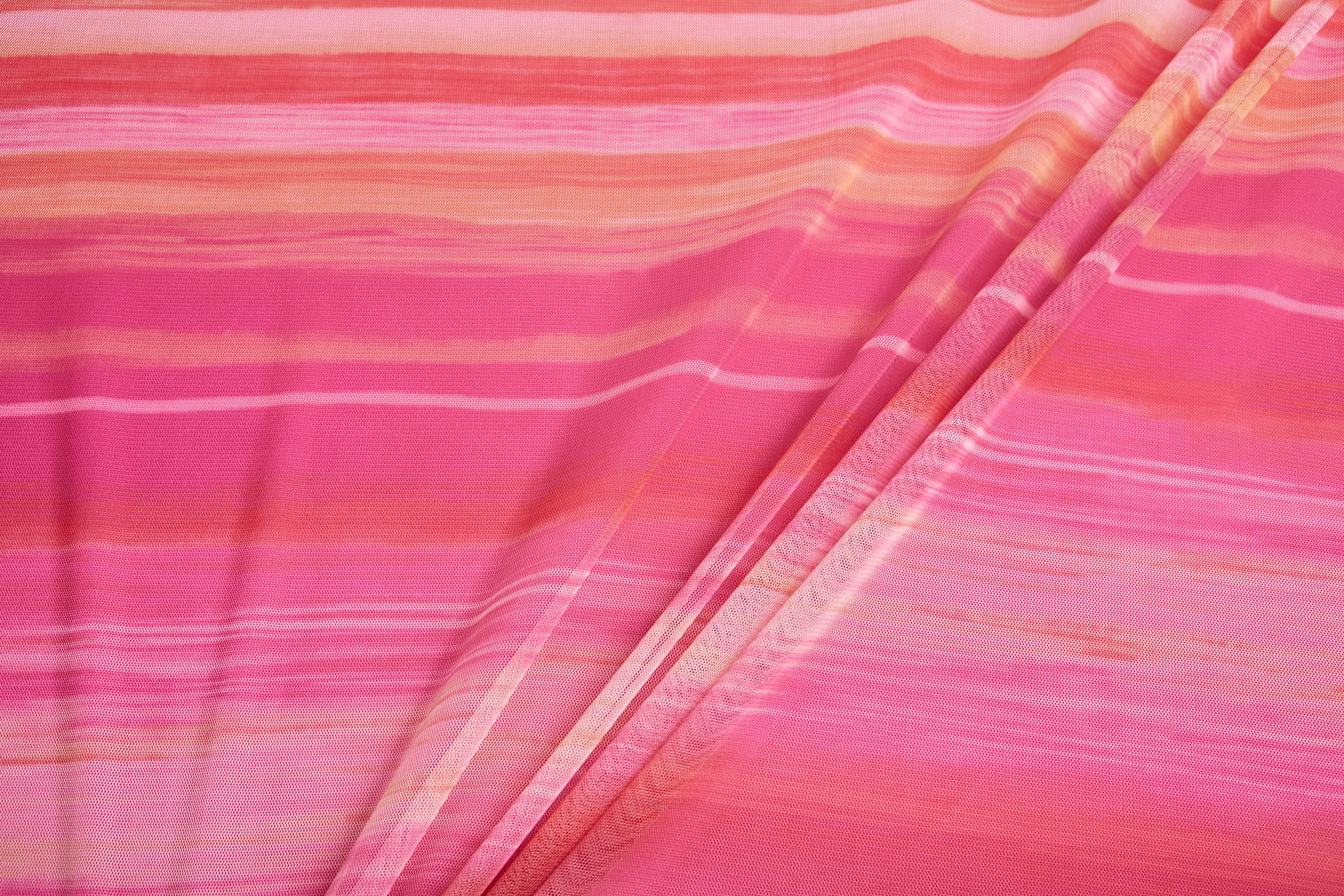 Stretch Tulle - Sunset Mesh - Pink and Orange fabric, image 11 of 15