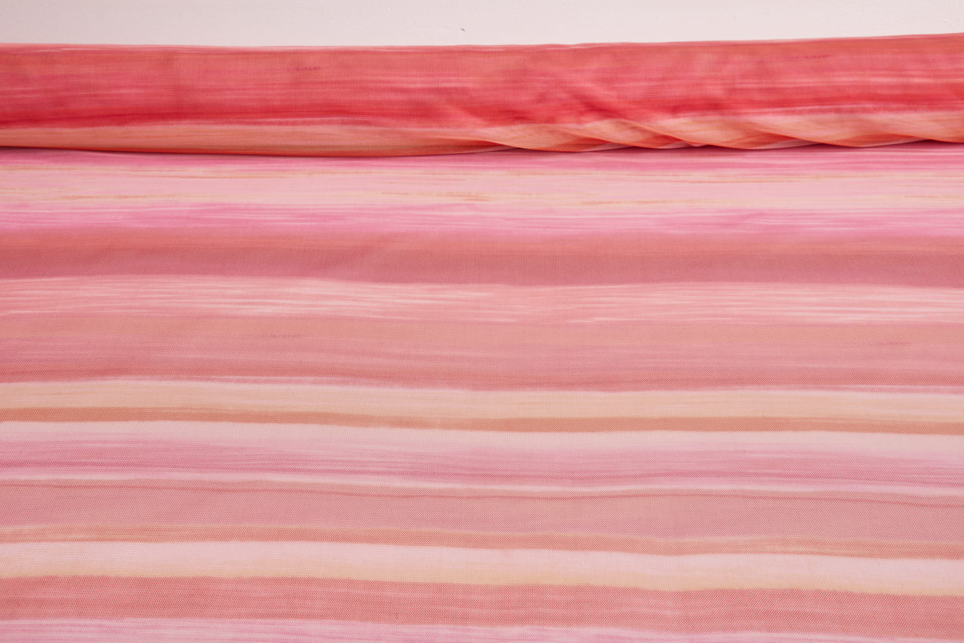 Stretch Tulle - Sunset Mesh - Pink and Orange fabric, image 8 of 15