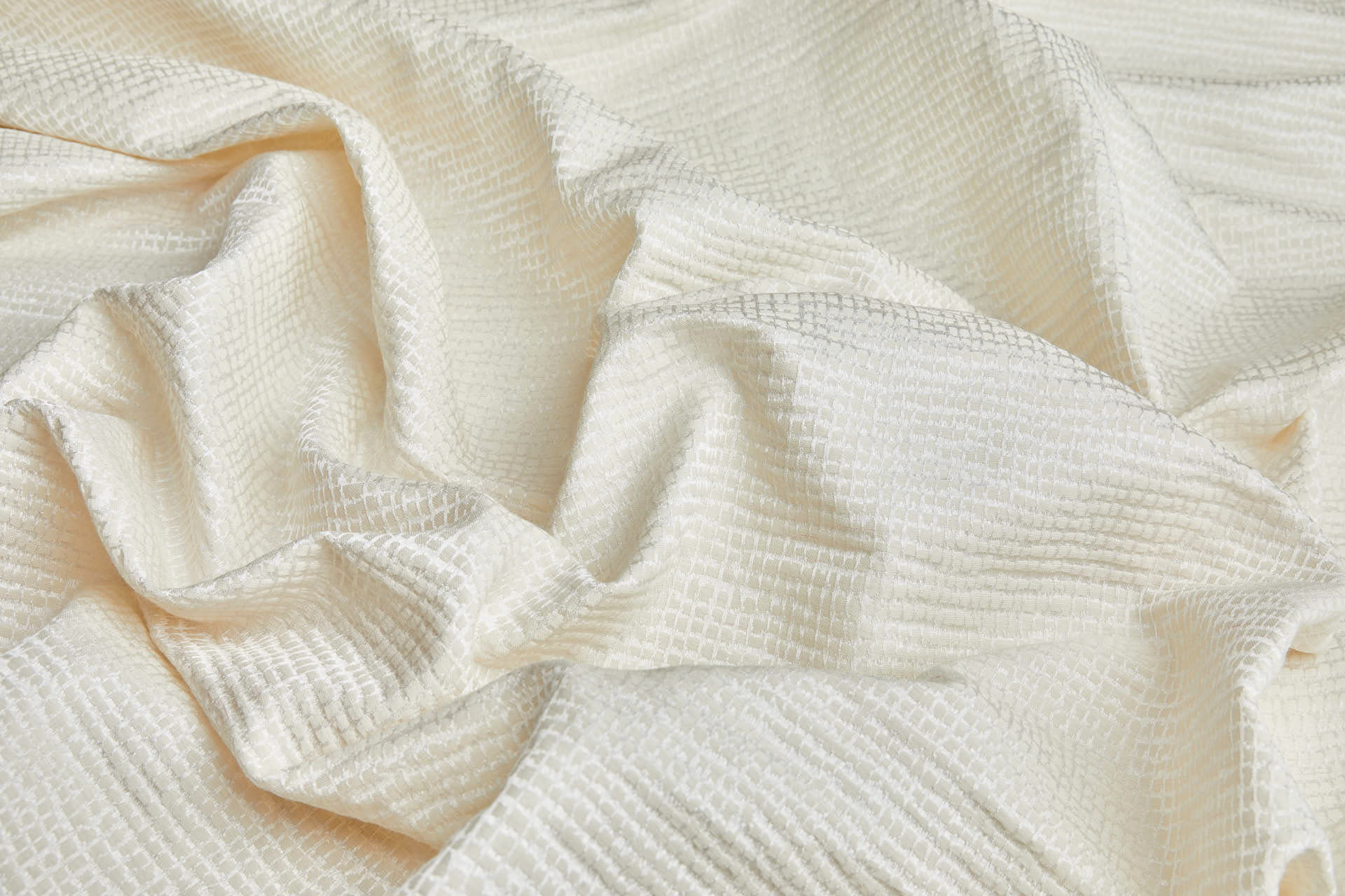 Textured Reversible Jacquard - Cream and Ivory fabric, image 5 of 9