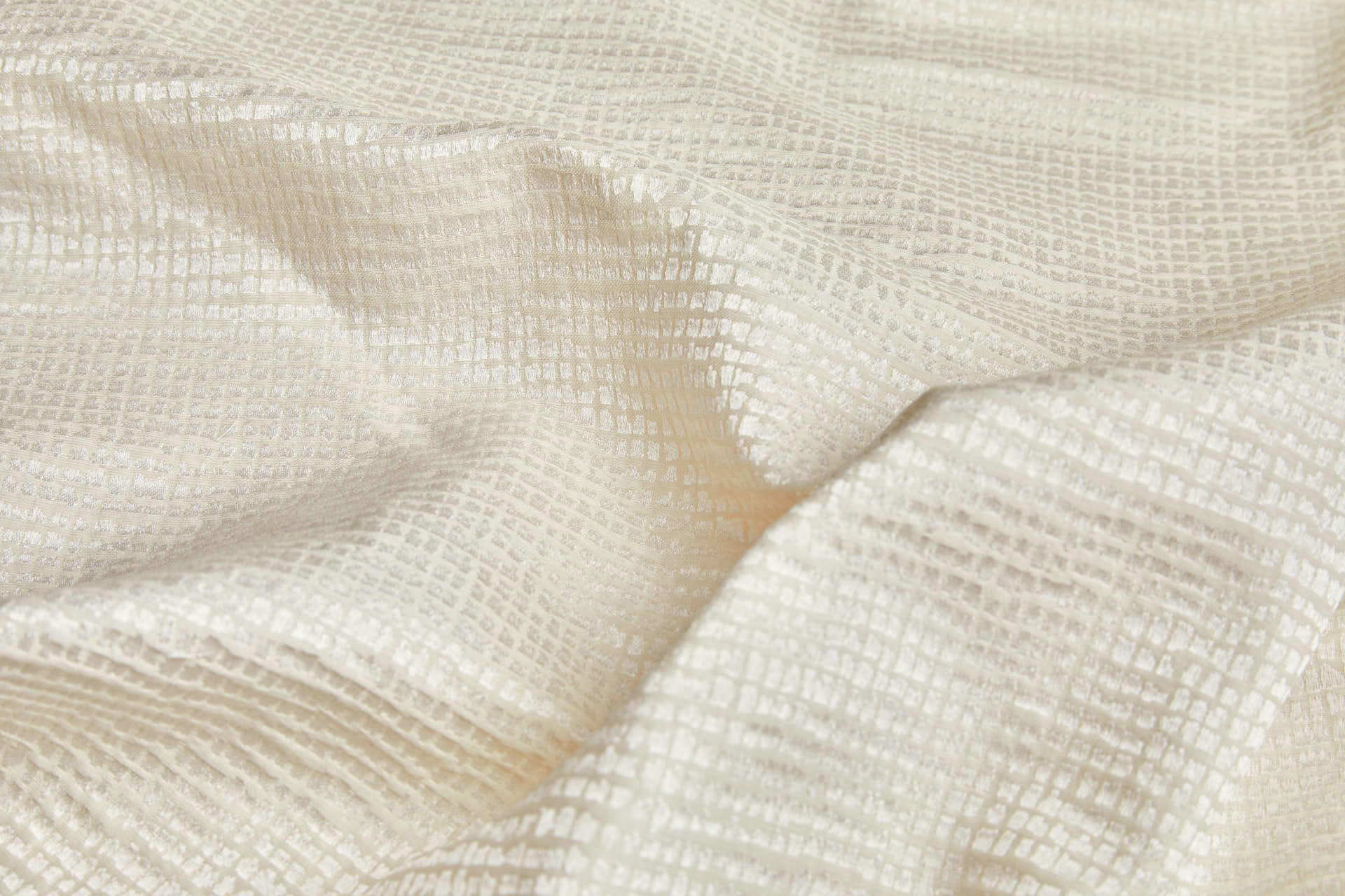 Textured Reversible Jacquard - Cream and Ivory fabric, image 8 of 9