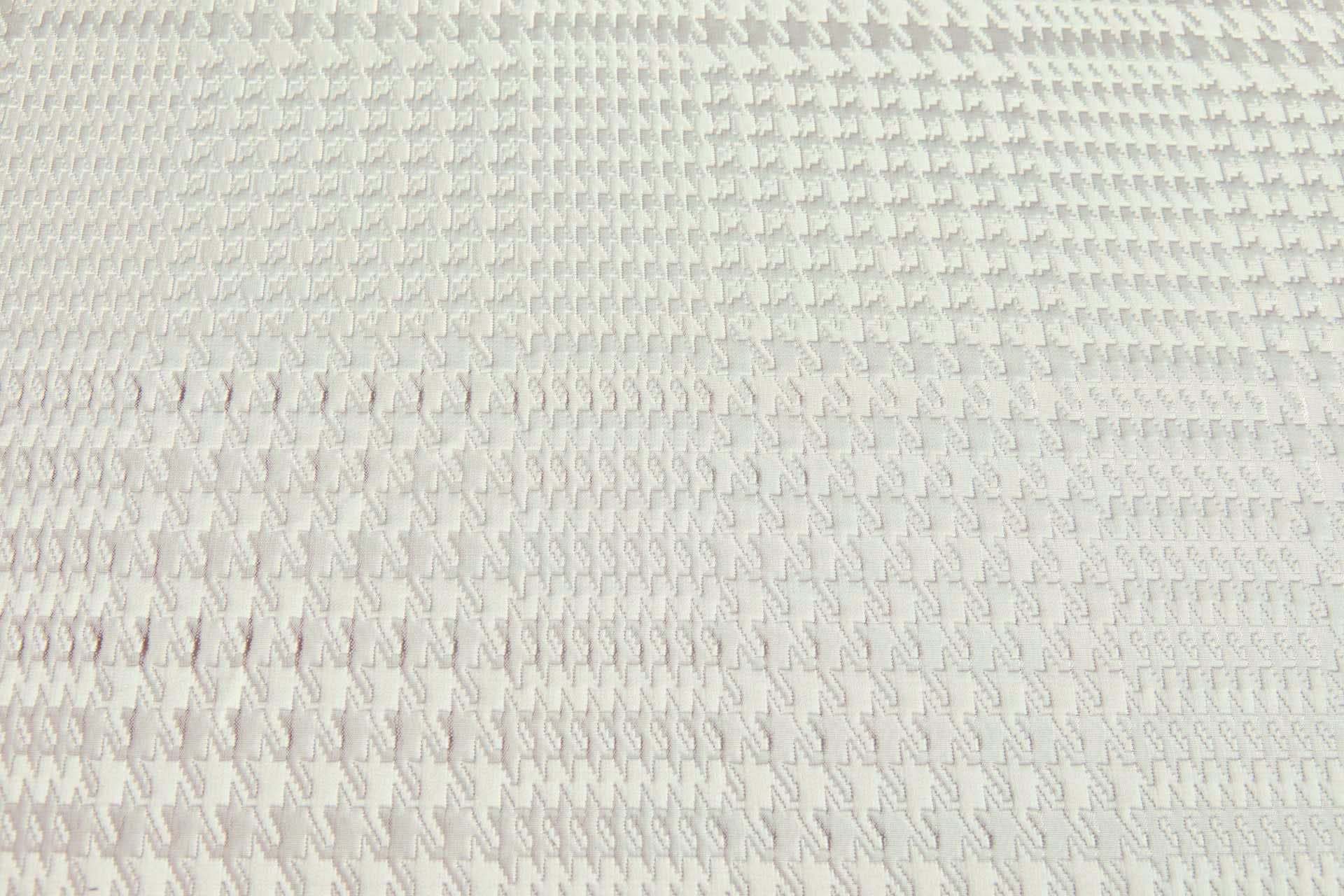 Raised Effect Houndstooth Jacquard - Off White fabric, image 3 of 8