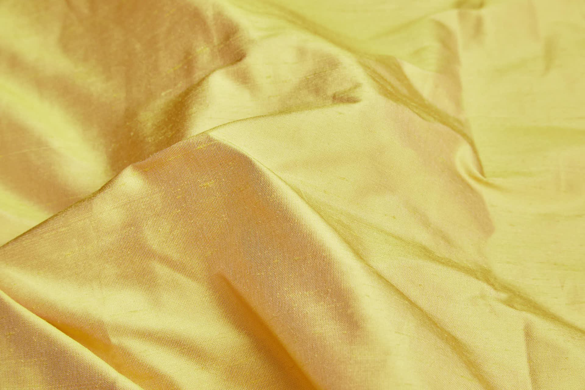 Silk Dupion - Sunny Yellow fabric, image 2 of 5