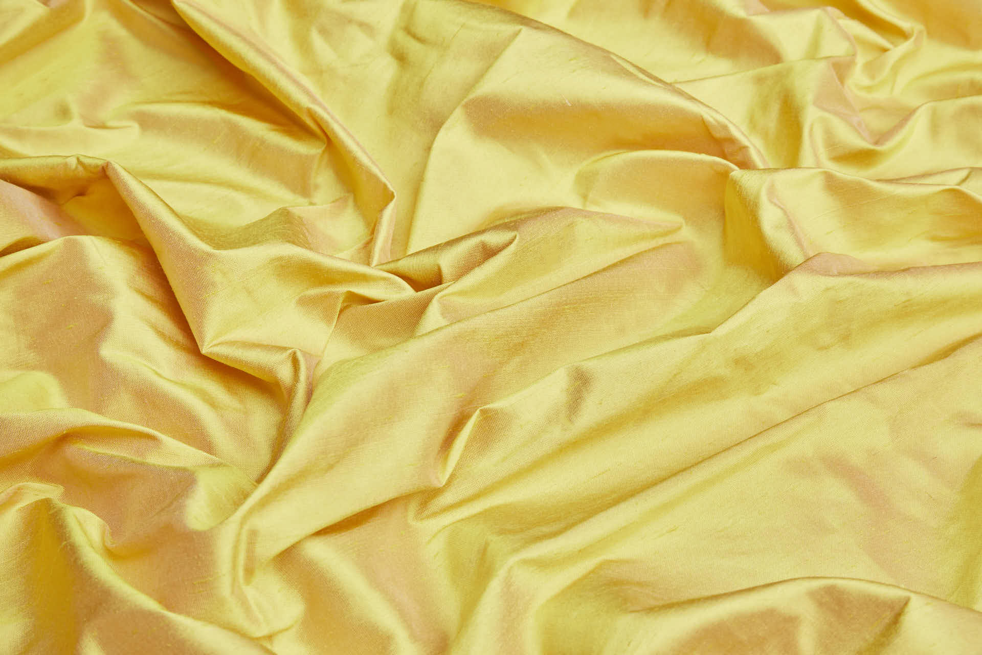 Silk Dupion - Sunny Yellow fabric, image 4 of 5