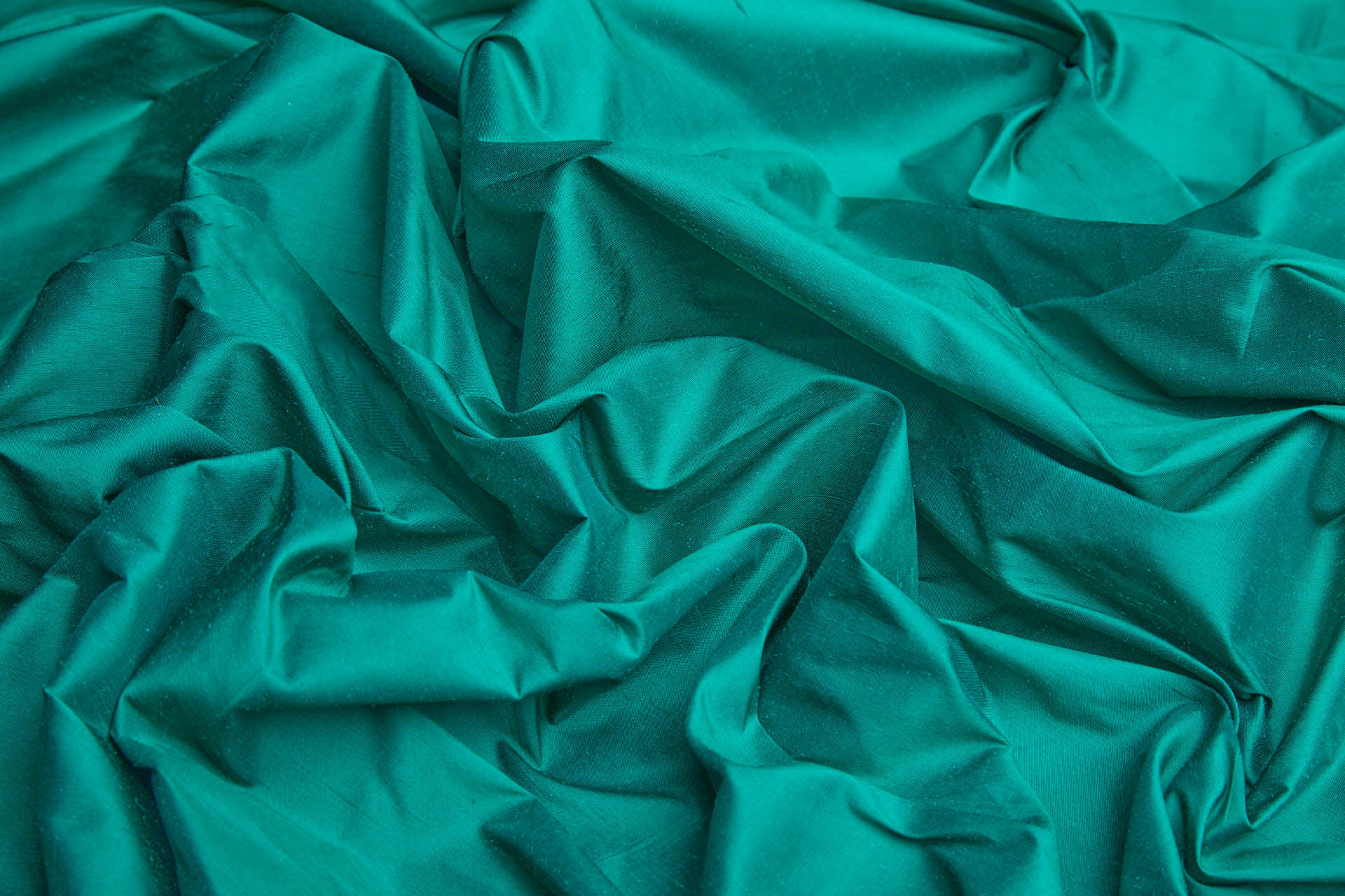 Silk Dupion - Jewel Green fabric, image 4 of 5