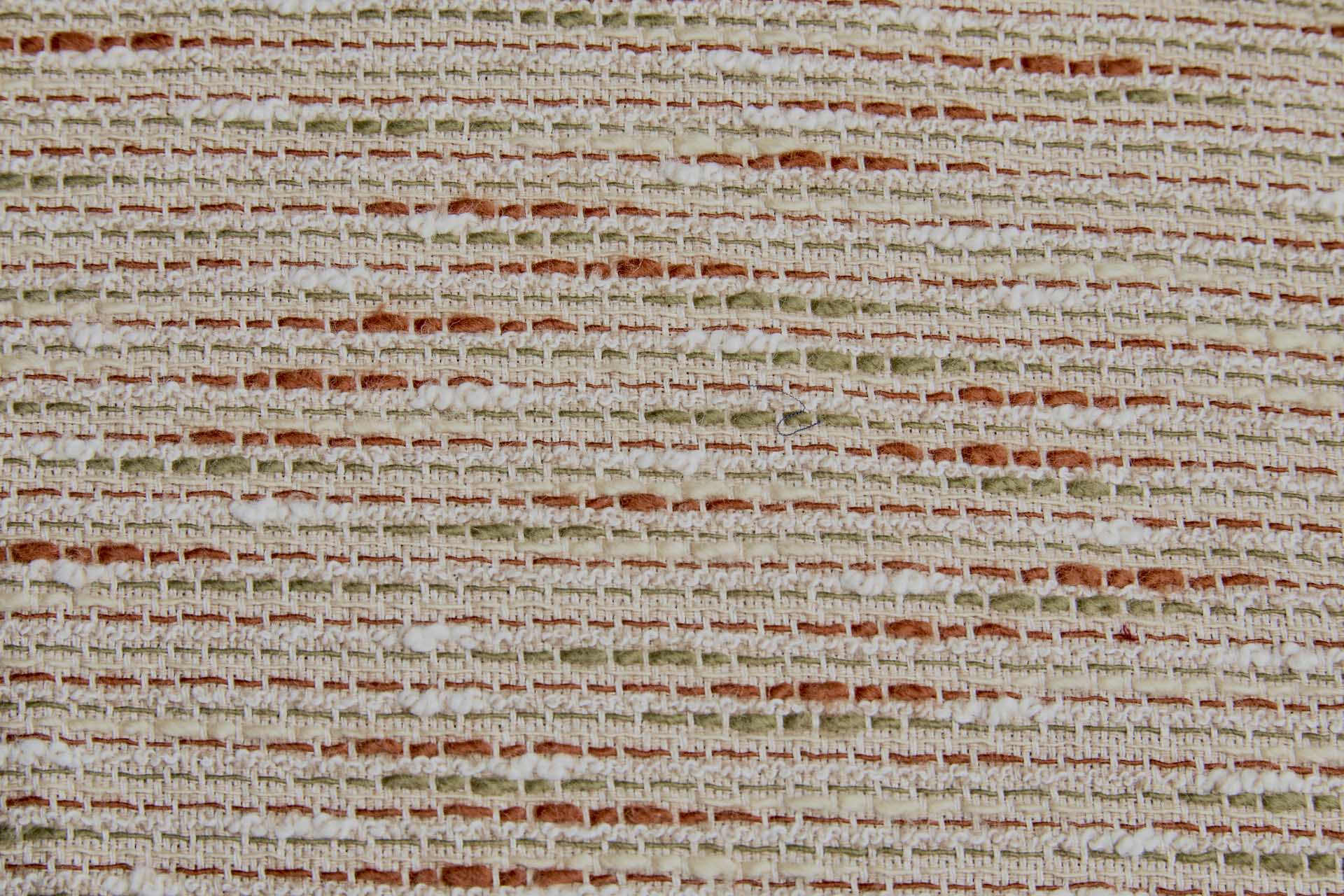 Cotton and Linen Slub Weave - Sienna, Olive and Natural fabric, image 2 of 9