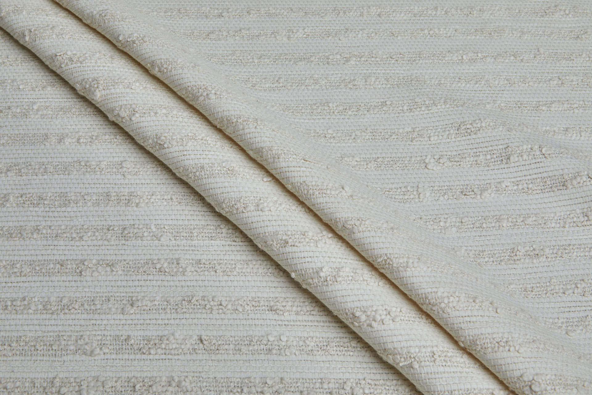 Textured Boucle Stripes - Natural fabric